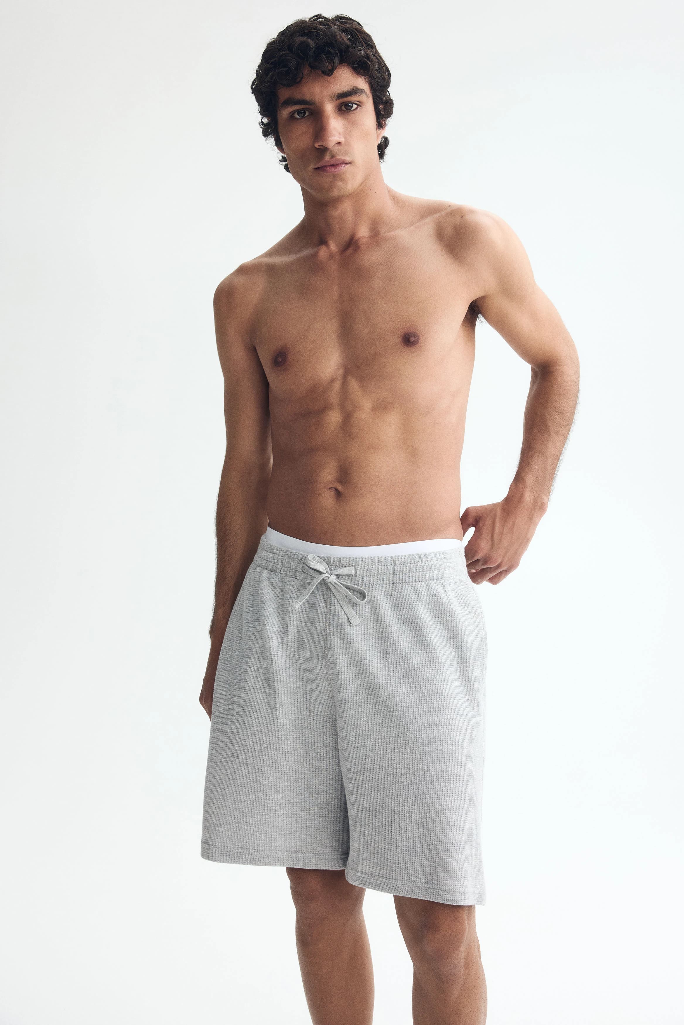 Short van wafeltricot - Relaxed Fit
