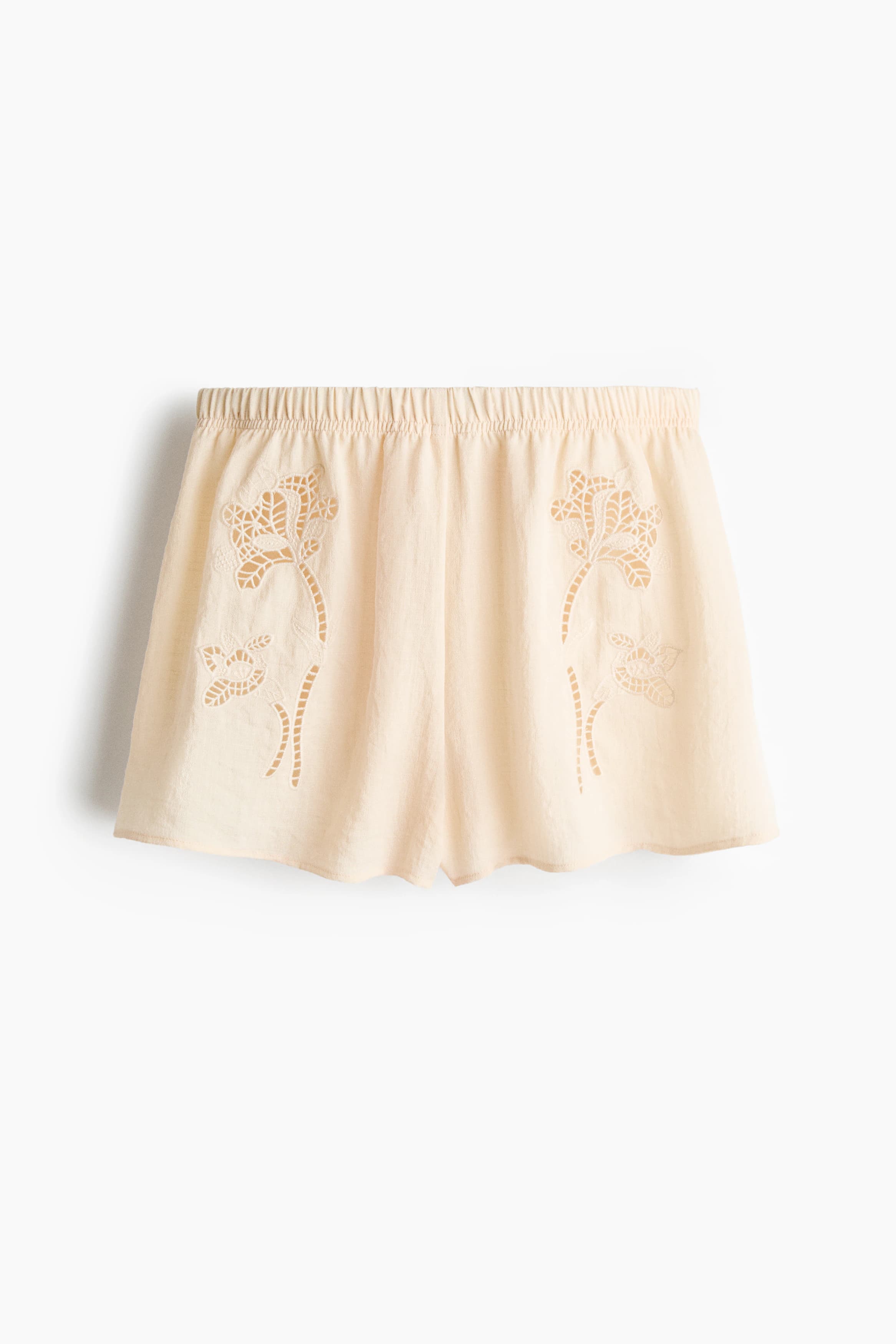 Short met broderie anglaise