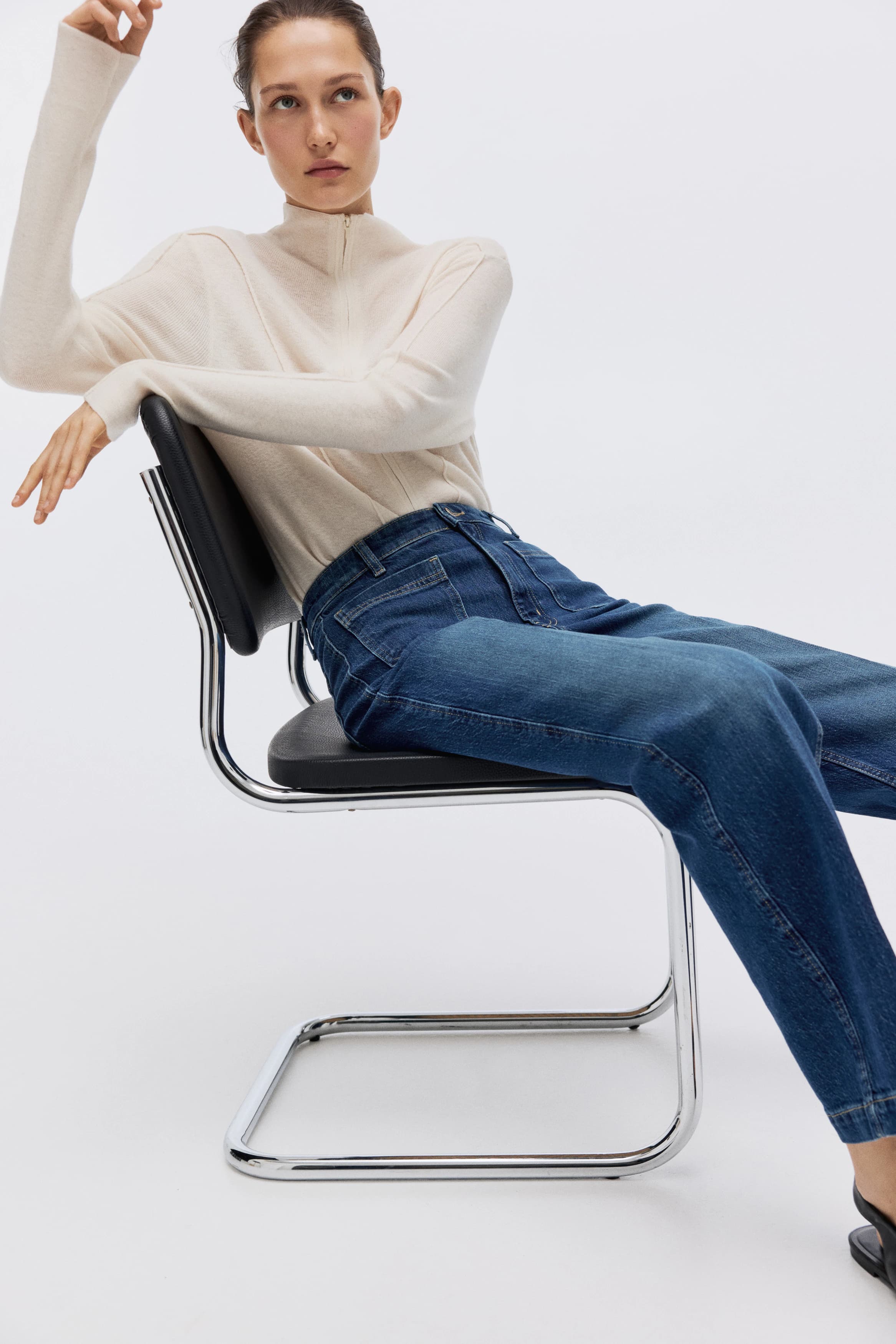 Wide High Jeans