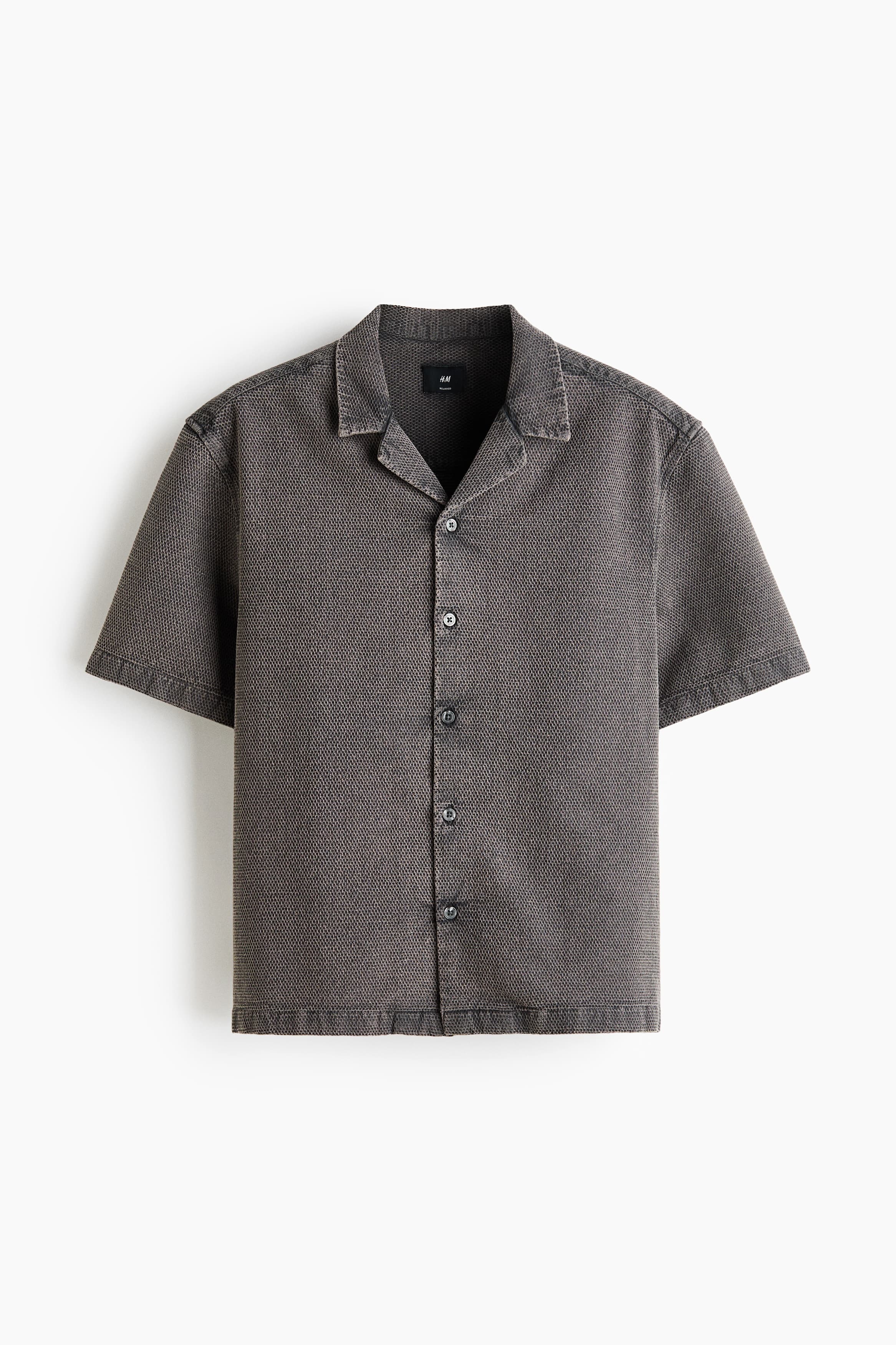 Casual overhemd met wafelstructuur - Relaxed Fit