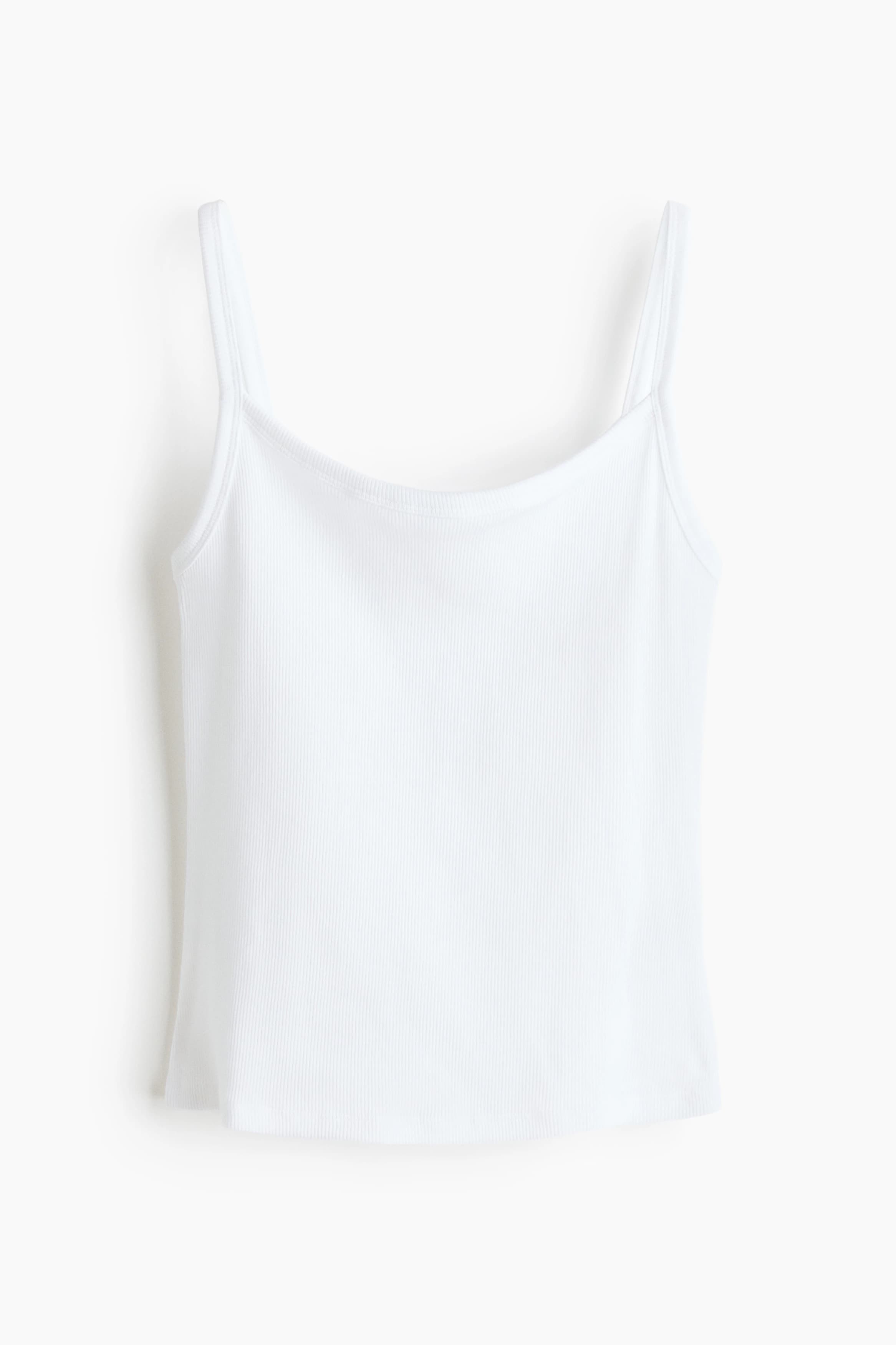 Strappy top van ribkatoen