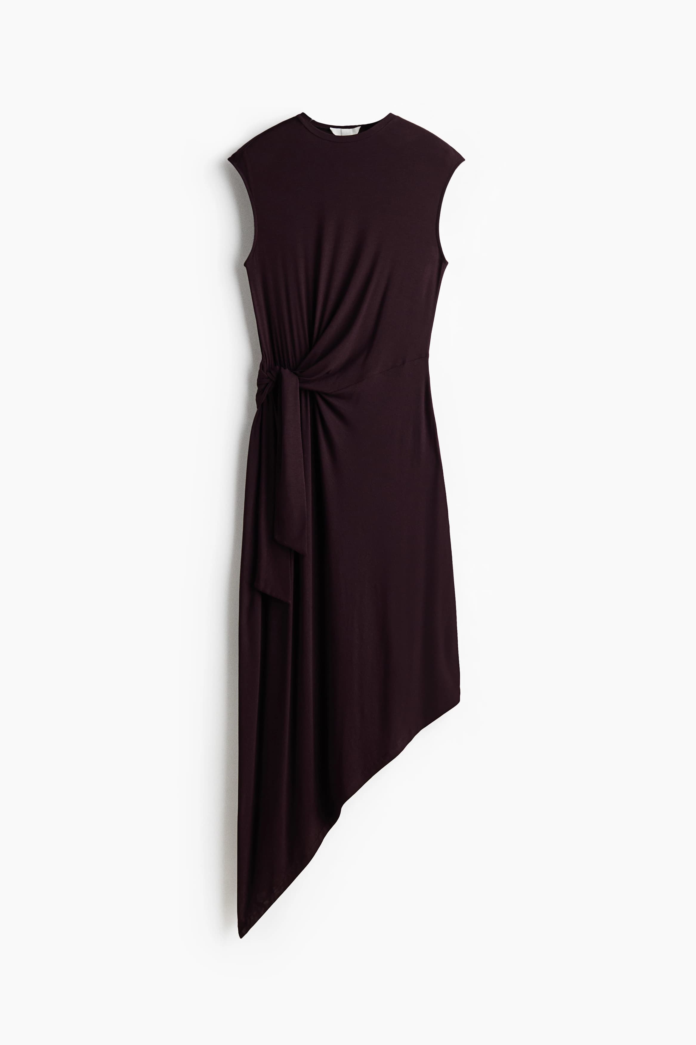 Asymmetrische jurk met strikdetail