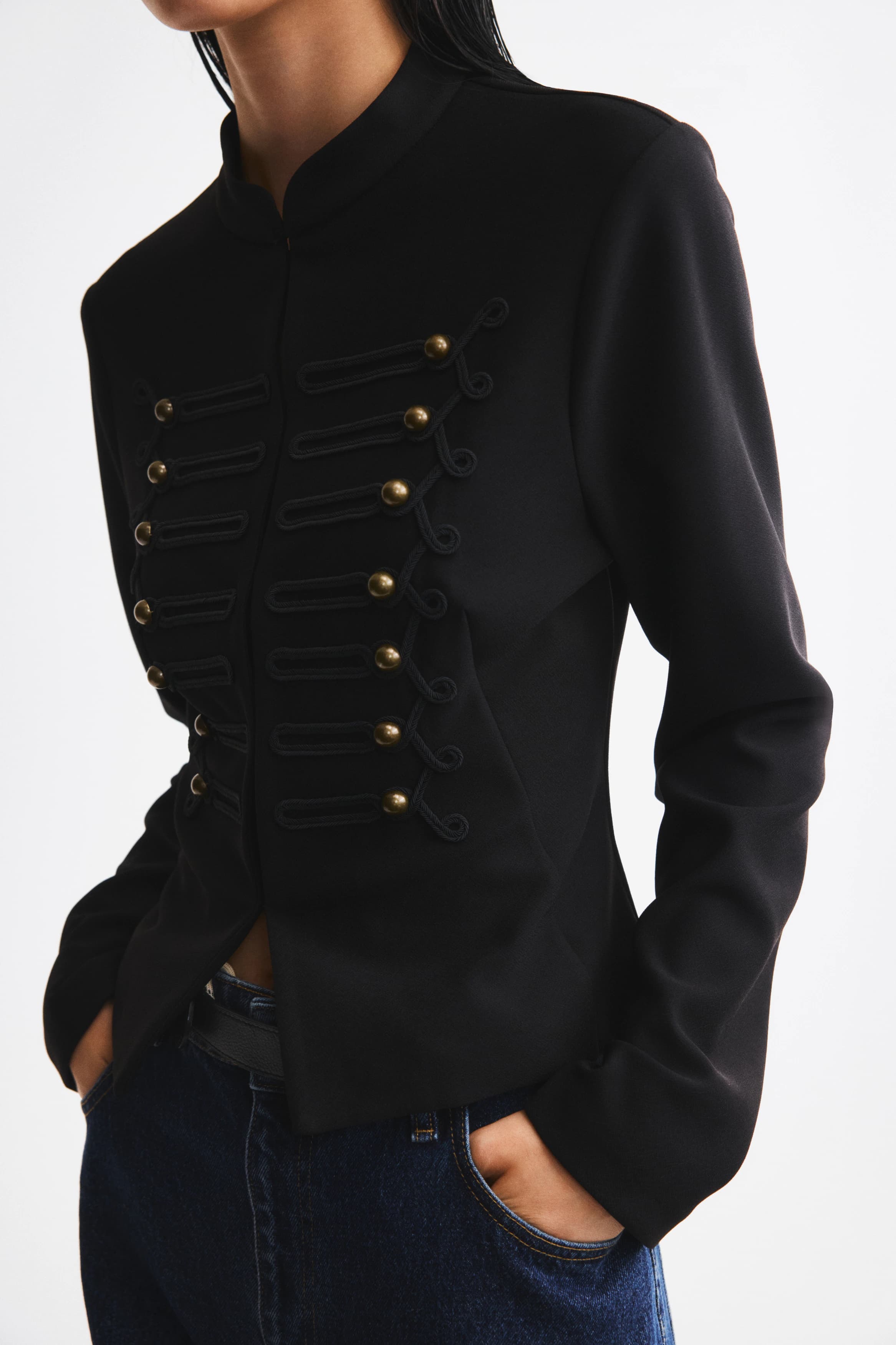 Blazer van licht onregelmatig tricot