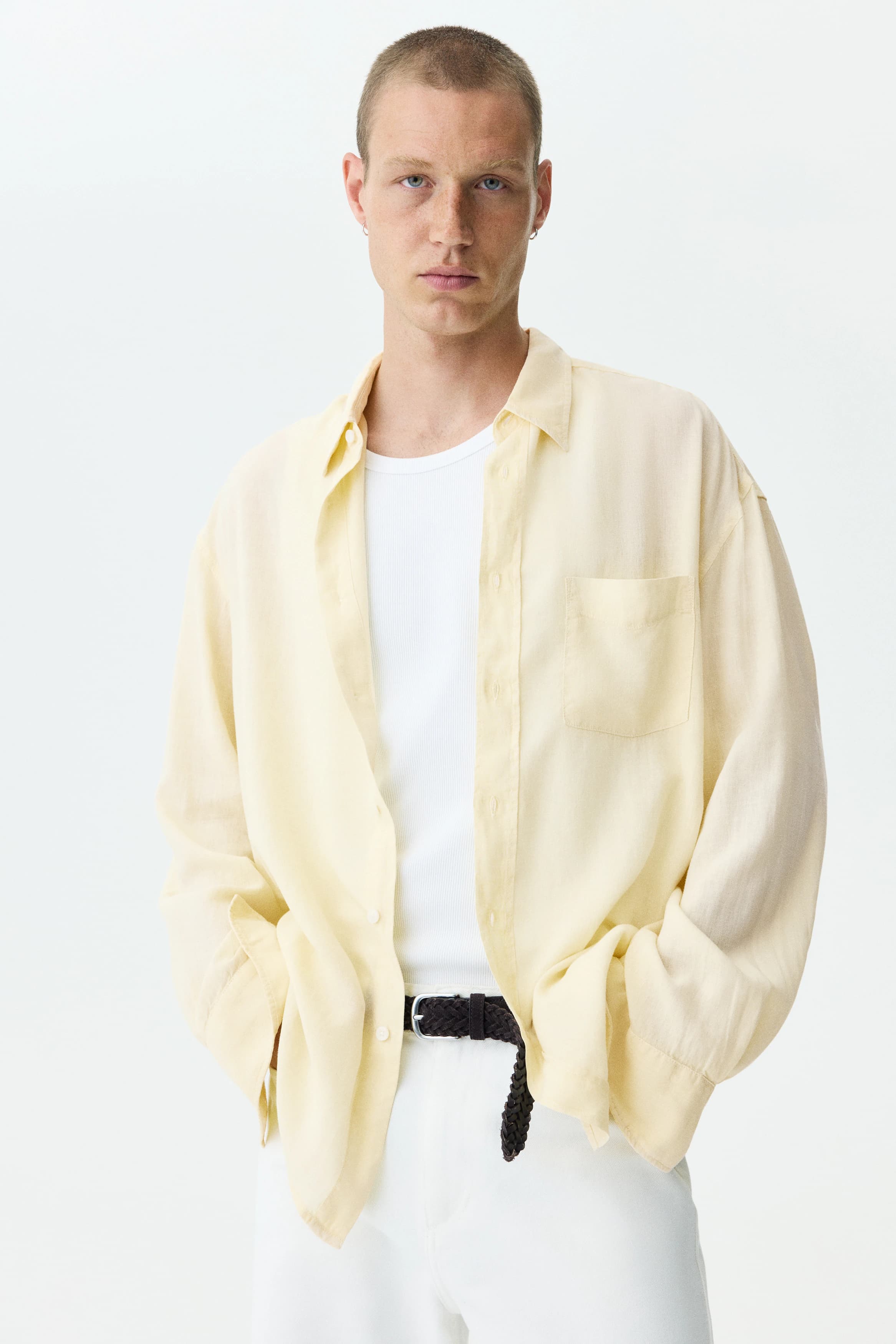 Overhemd van linnenmix - Relaxed Fit