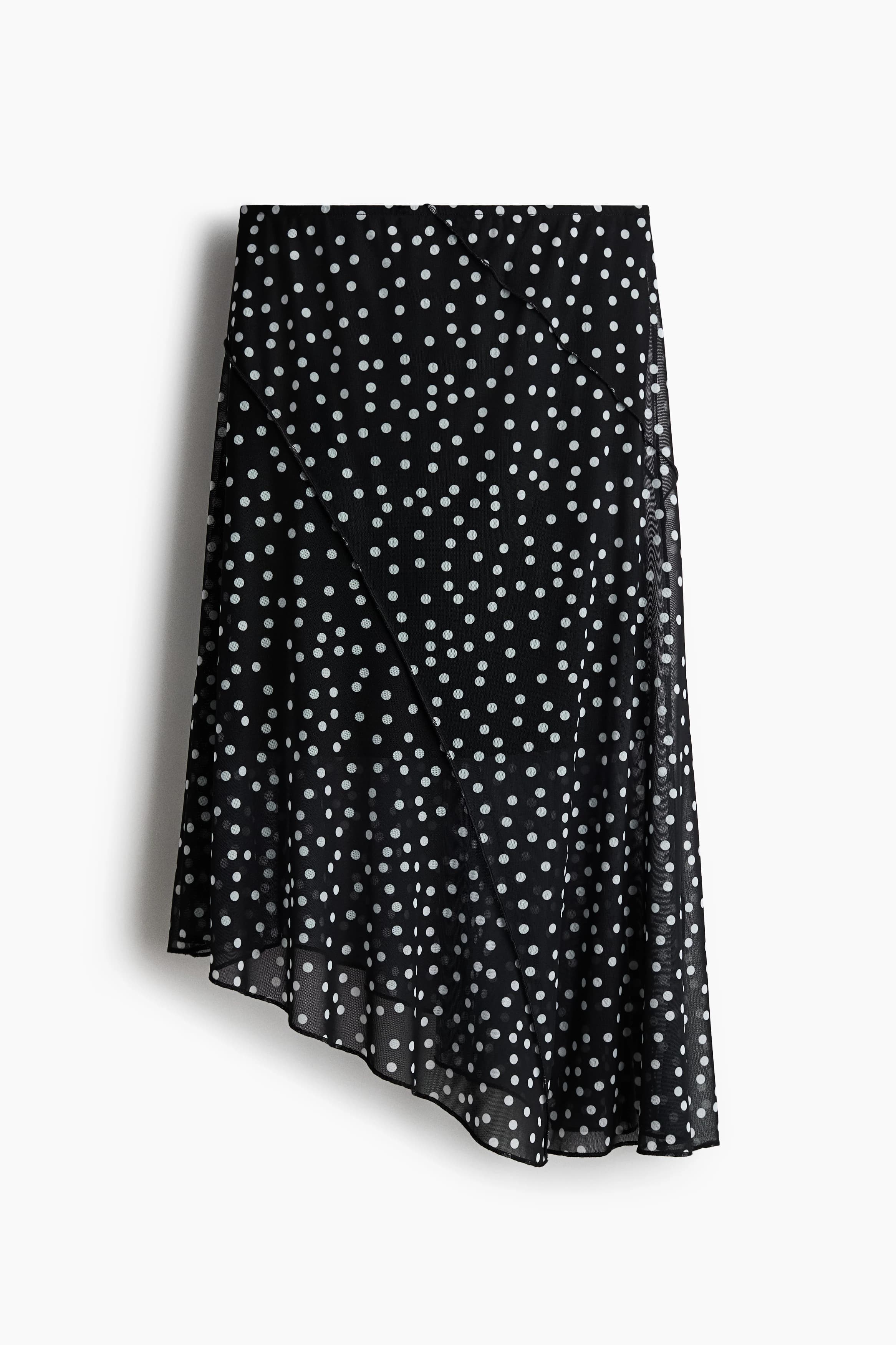 Asymmetrische rok van mesh