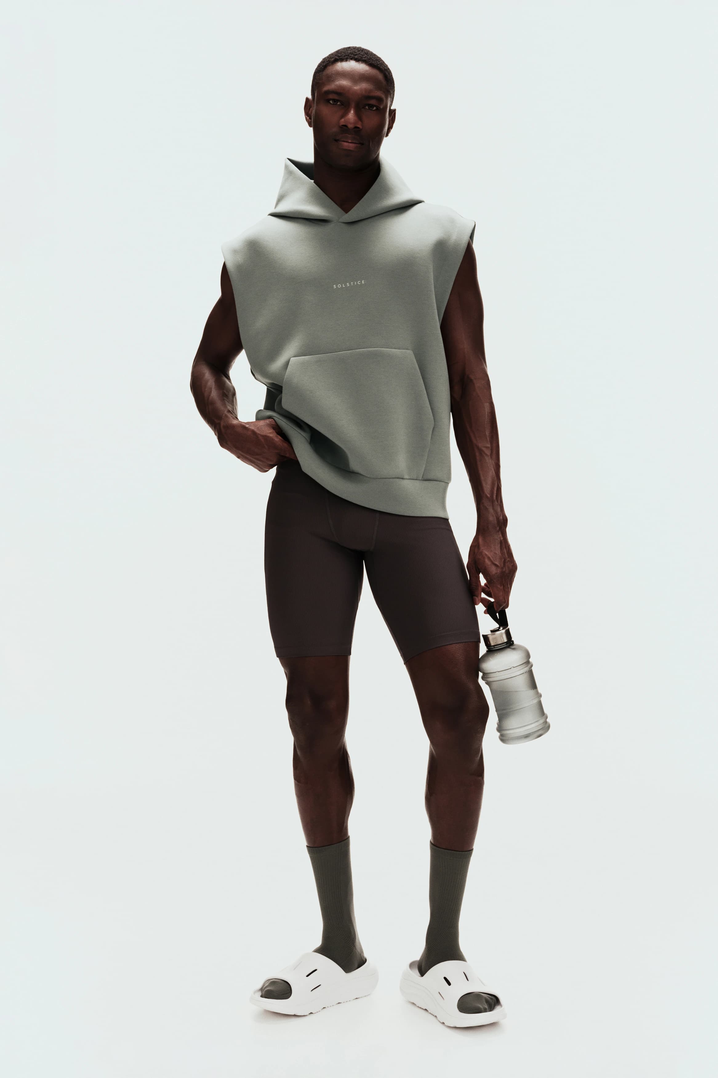 Mouwloze sportcapuchonsweater met DryMove™