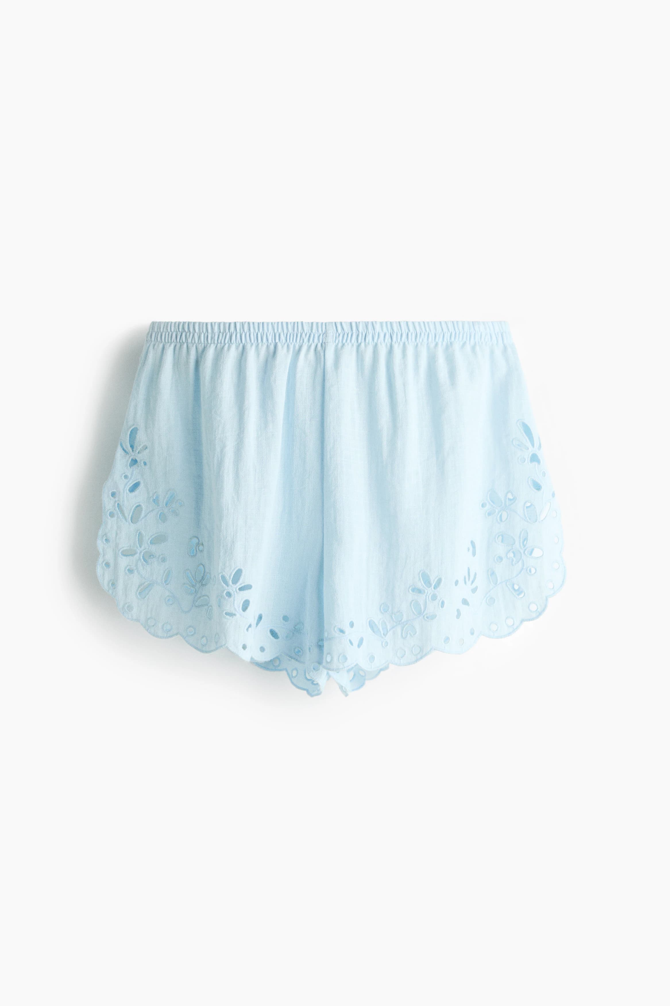 Short met broderie anglaise