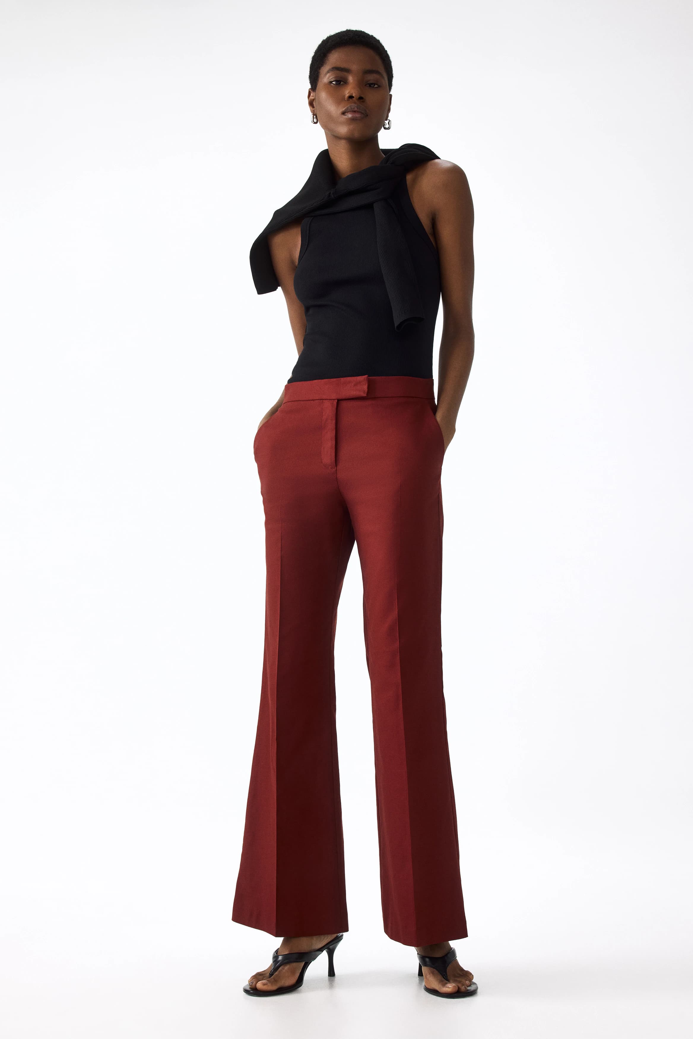 Pantalon van linnenmix