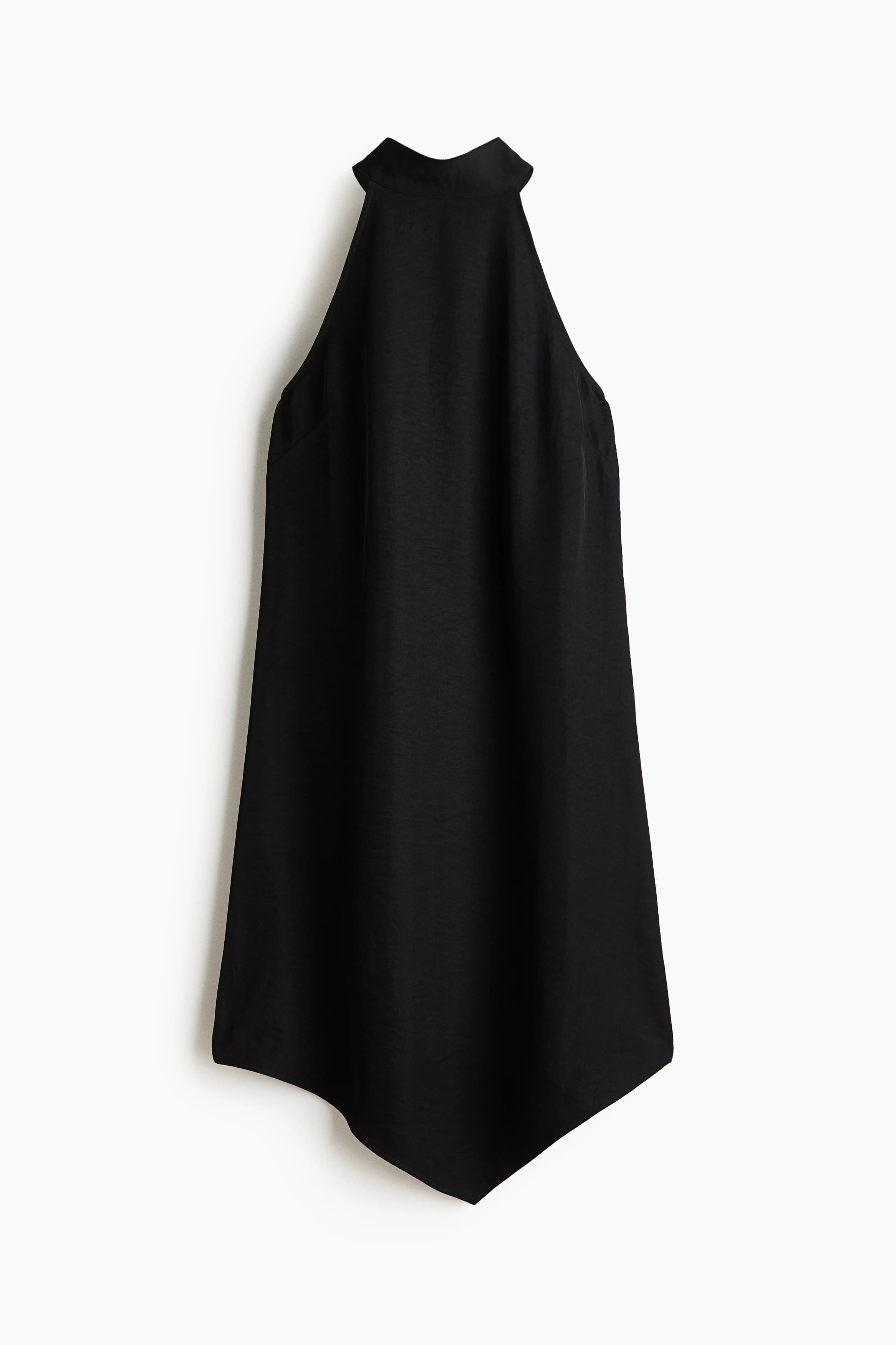 Jurk met strikbanden en handkerchief-belijning