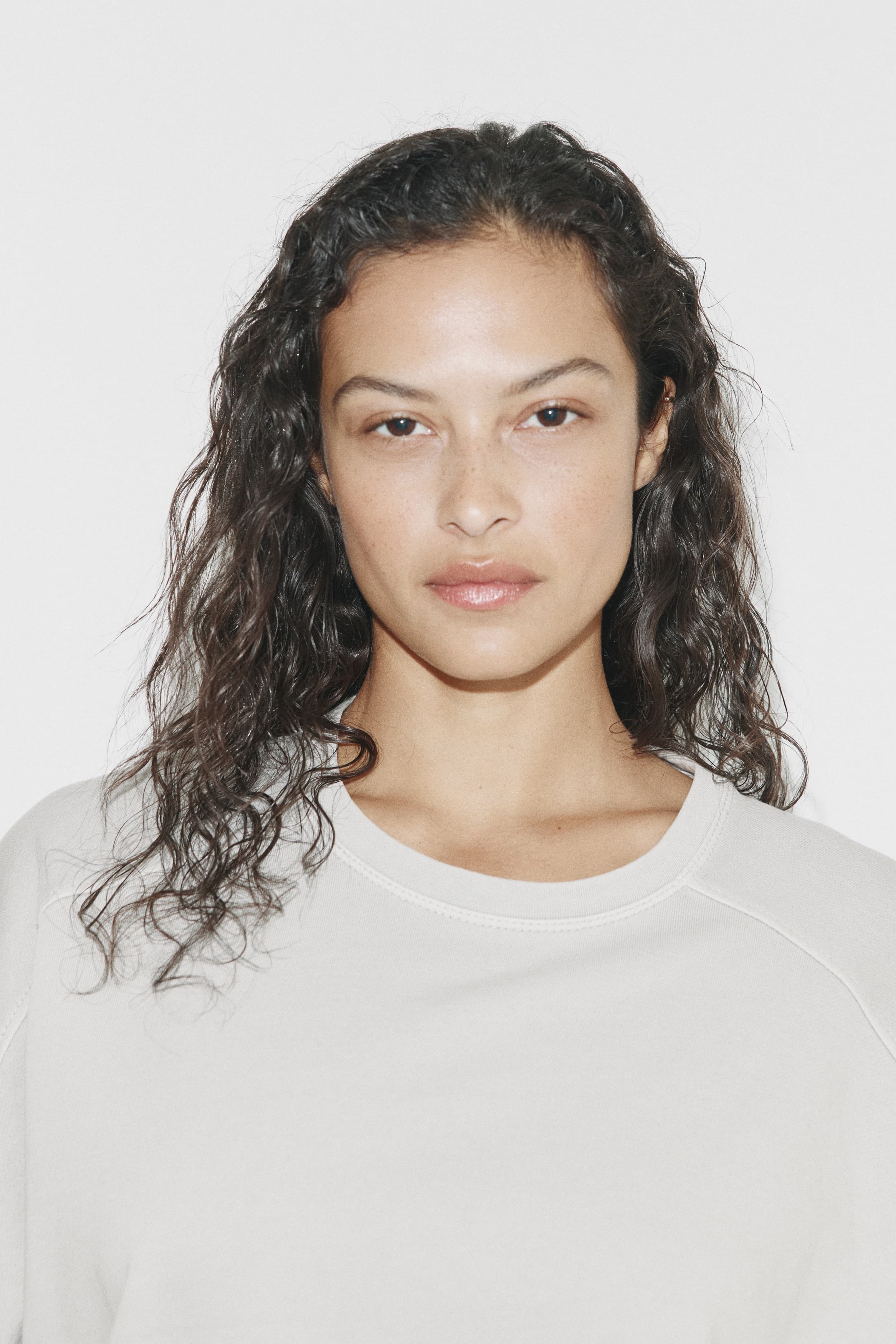 Katoenen sweater met korte mouwen