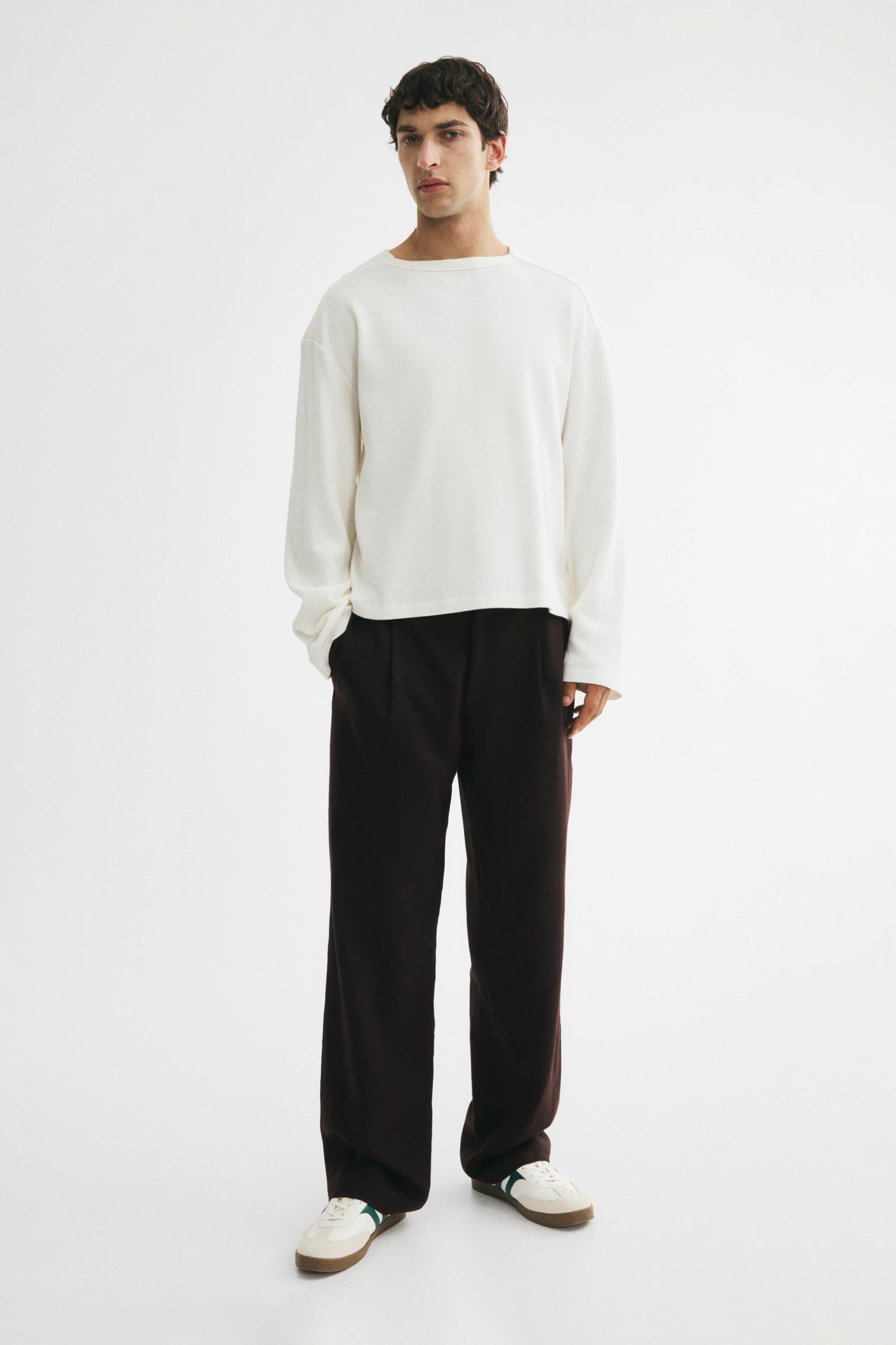 Broek van linnenmix - Relaxed Fit