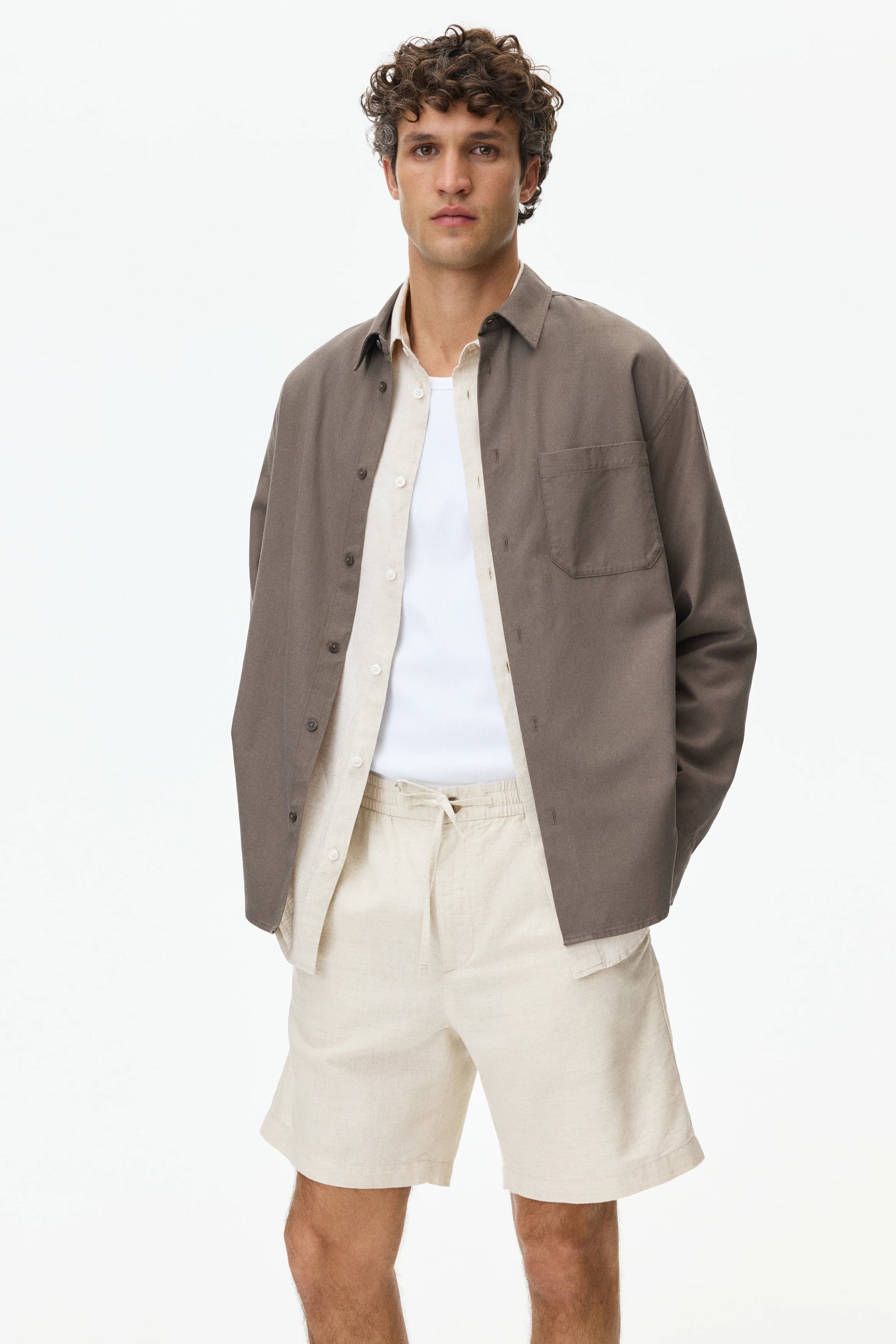 Short van linnenmix - Regular Fit