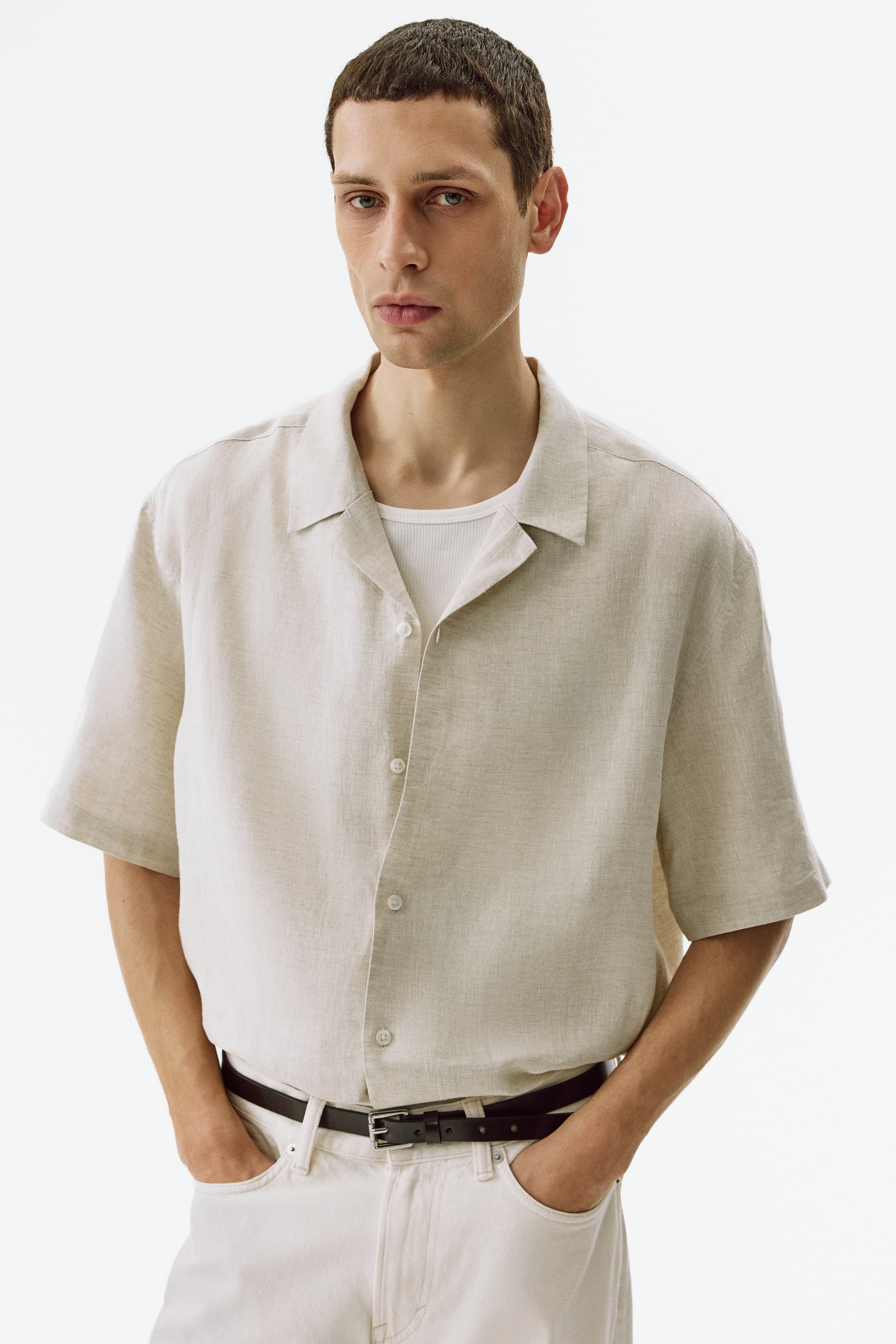Casual overhemd van linnen - Relaxed Fit