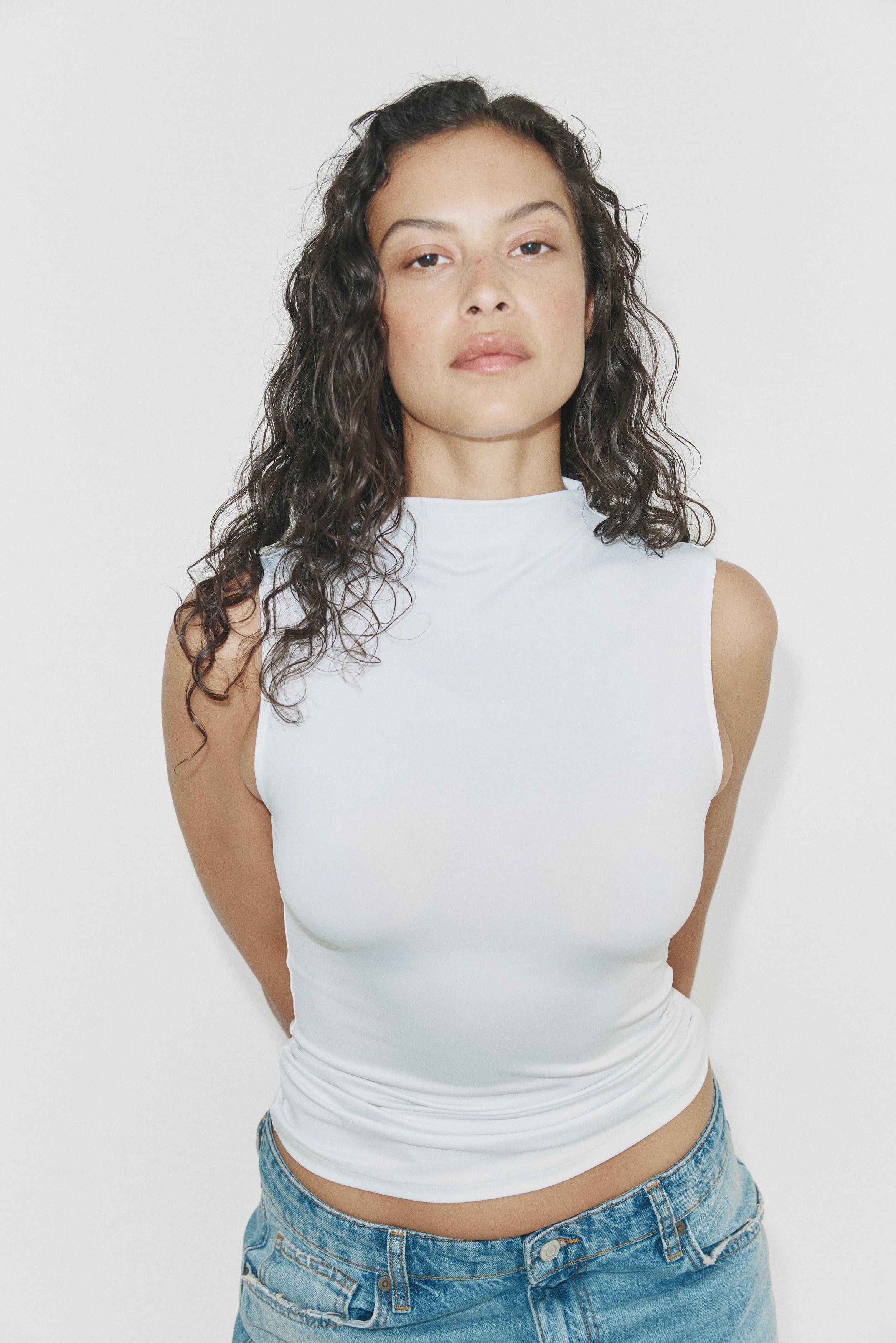 Top van microvezel met turtleneck