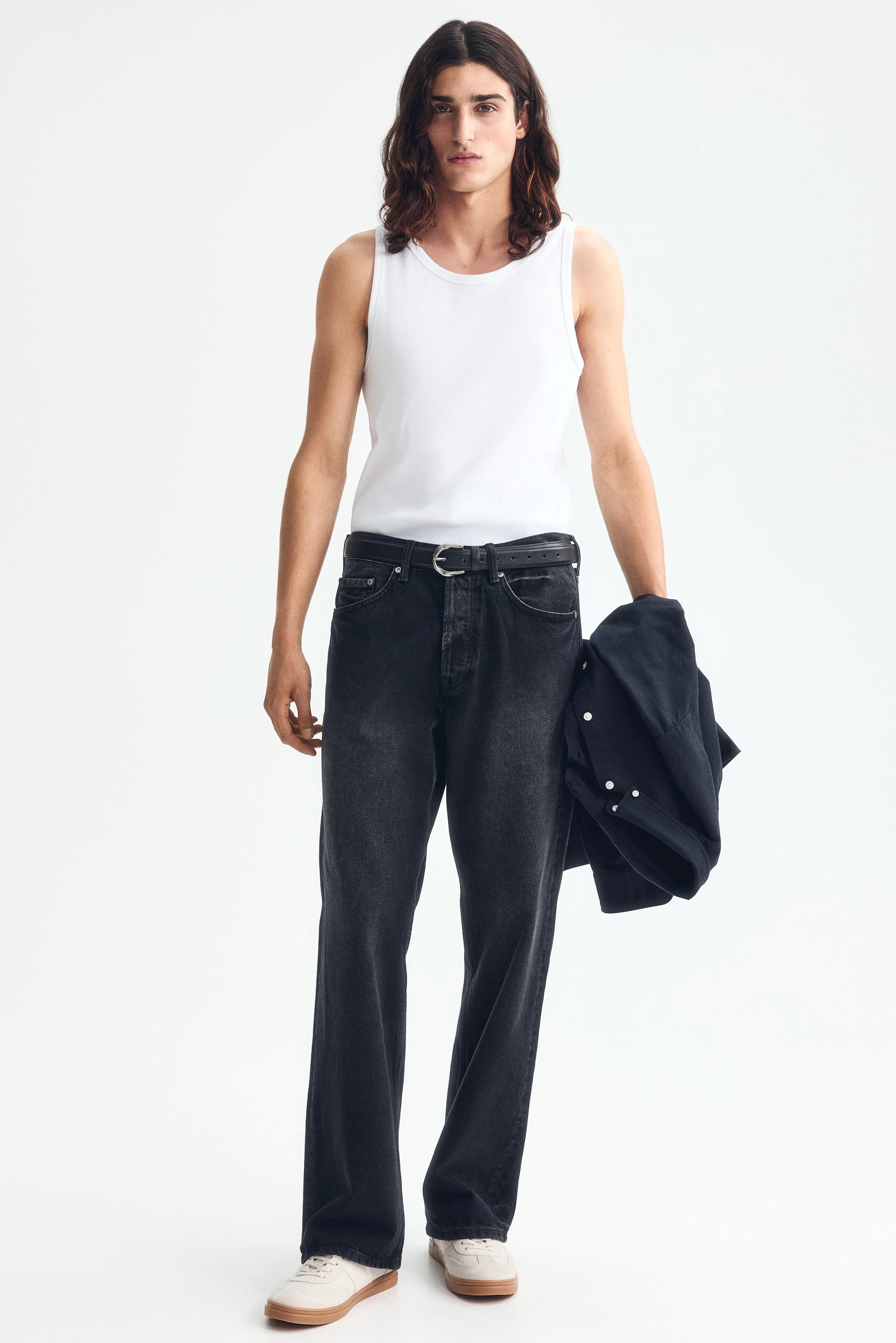 Geribde tanktop - Slim Fit