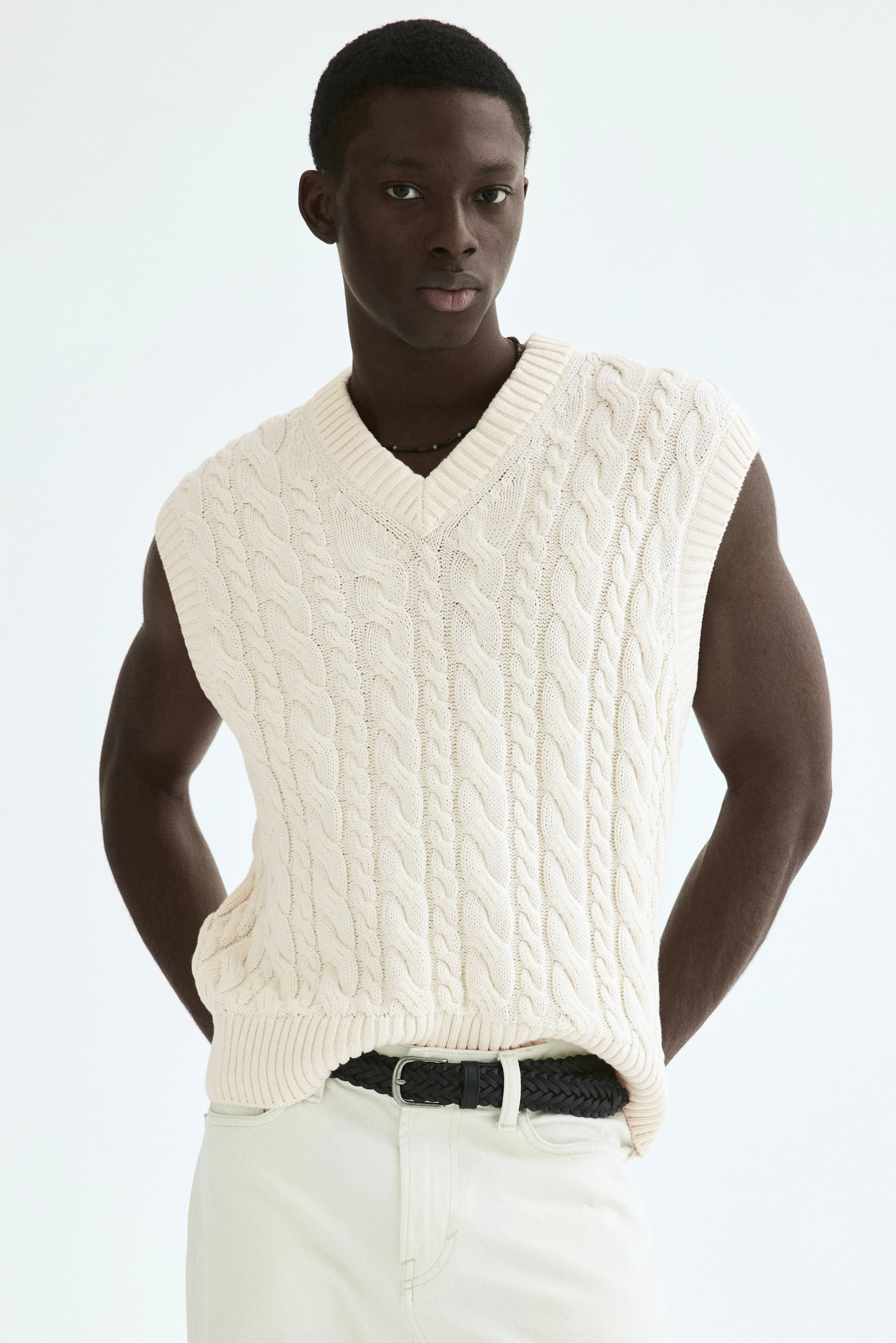 Katoenen slip-over - Relaxed Fit