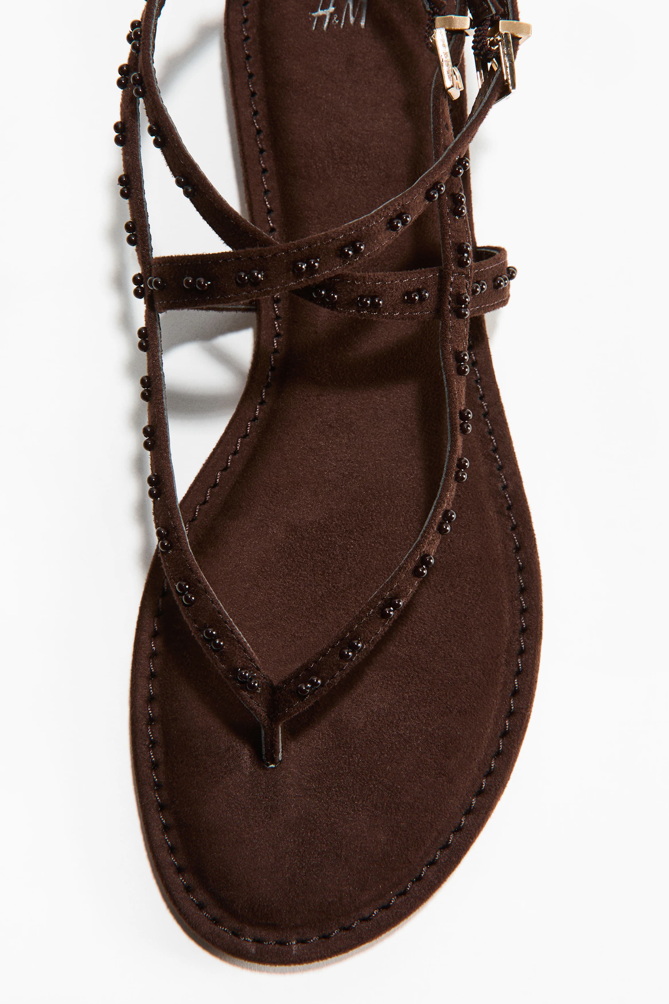 Strappy sandalen met kralen