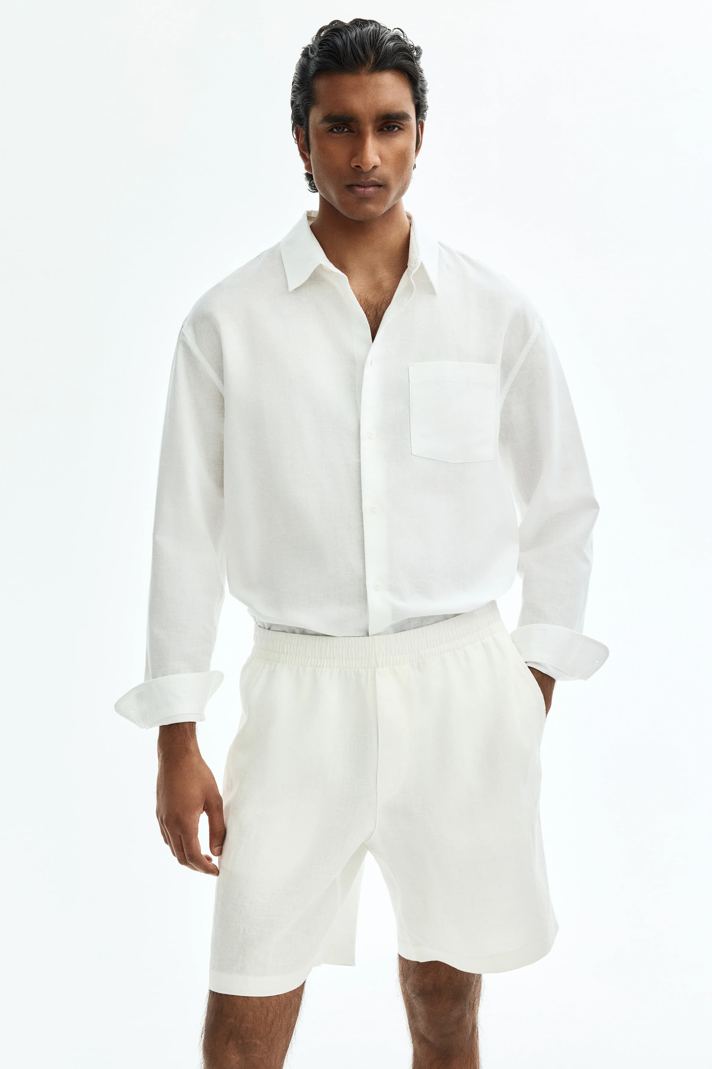 Linnen short - Relaxed Fit