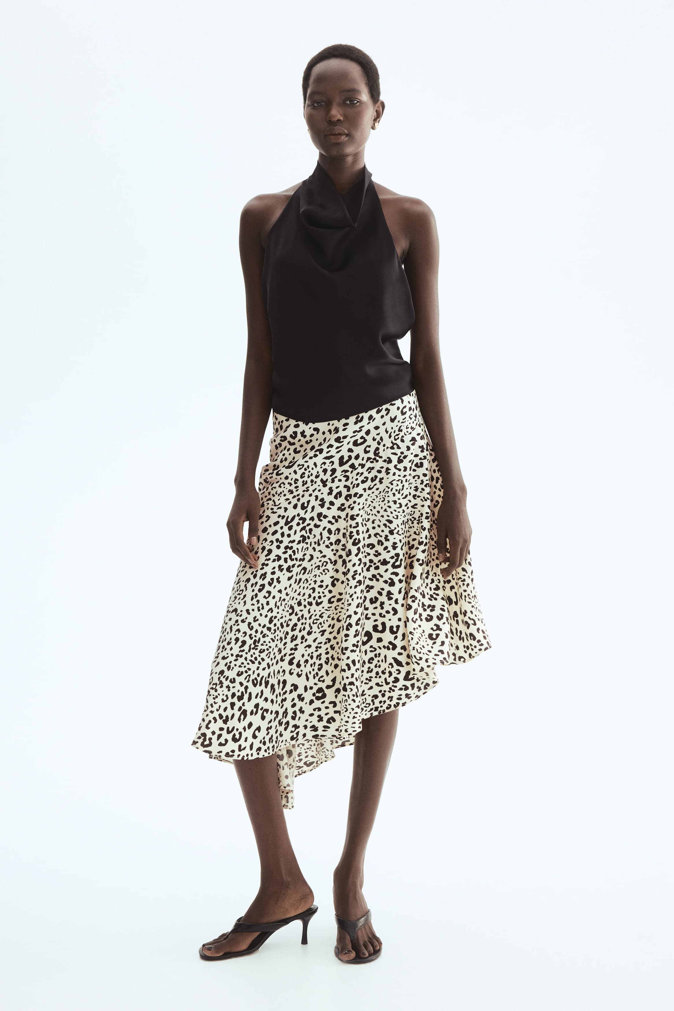 Asymmetrische rok van viscose