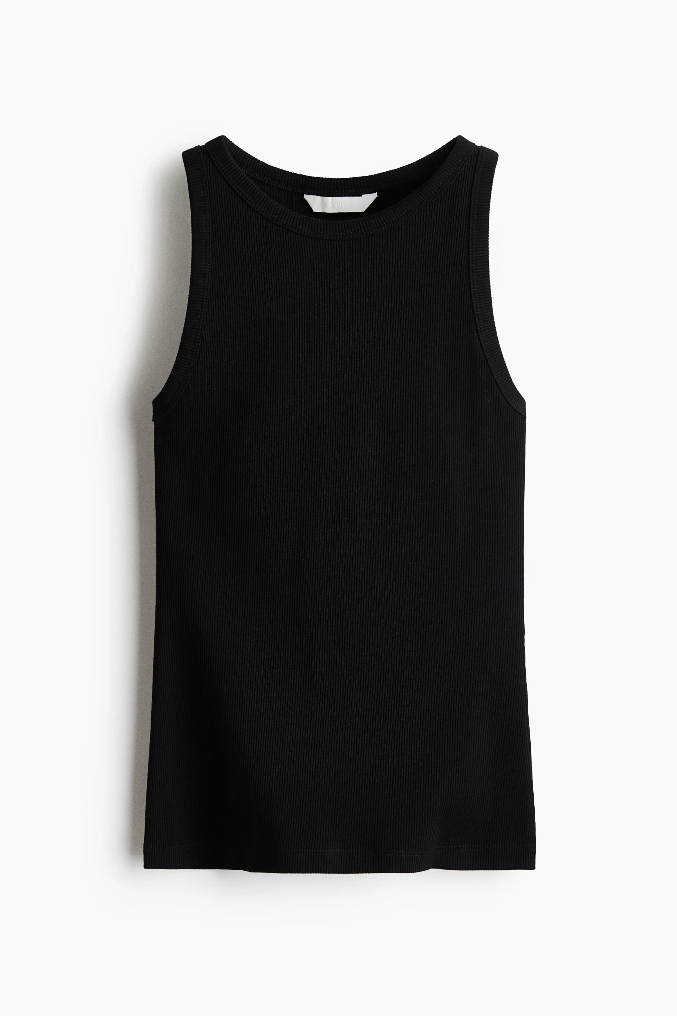 Geribde katoenen tanktop