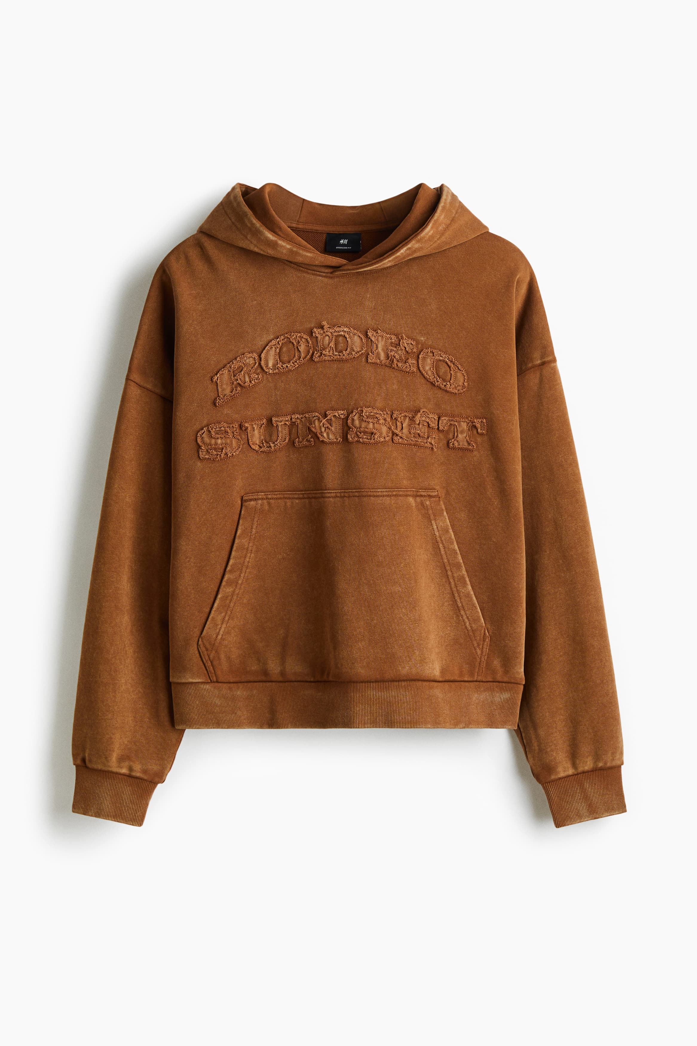 Capuchonsweater met gewassen look - Oversized Fit