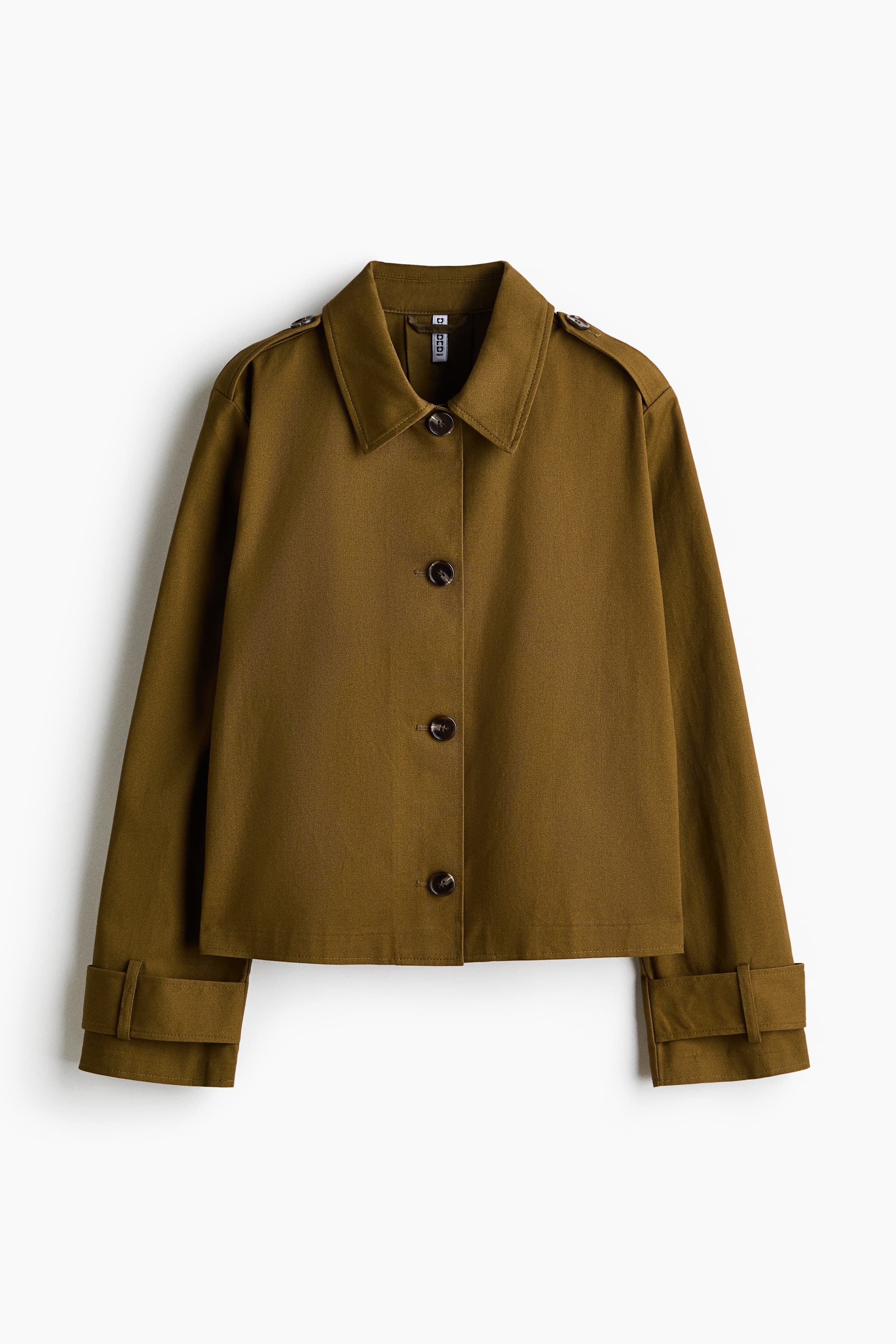Katoenen jack met trenchcoatlook