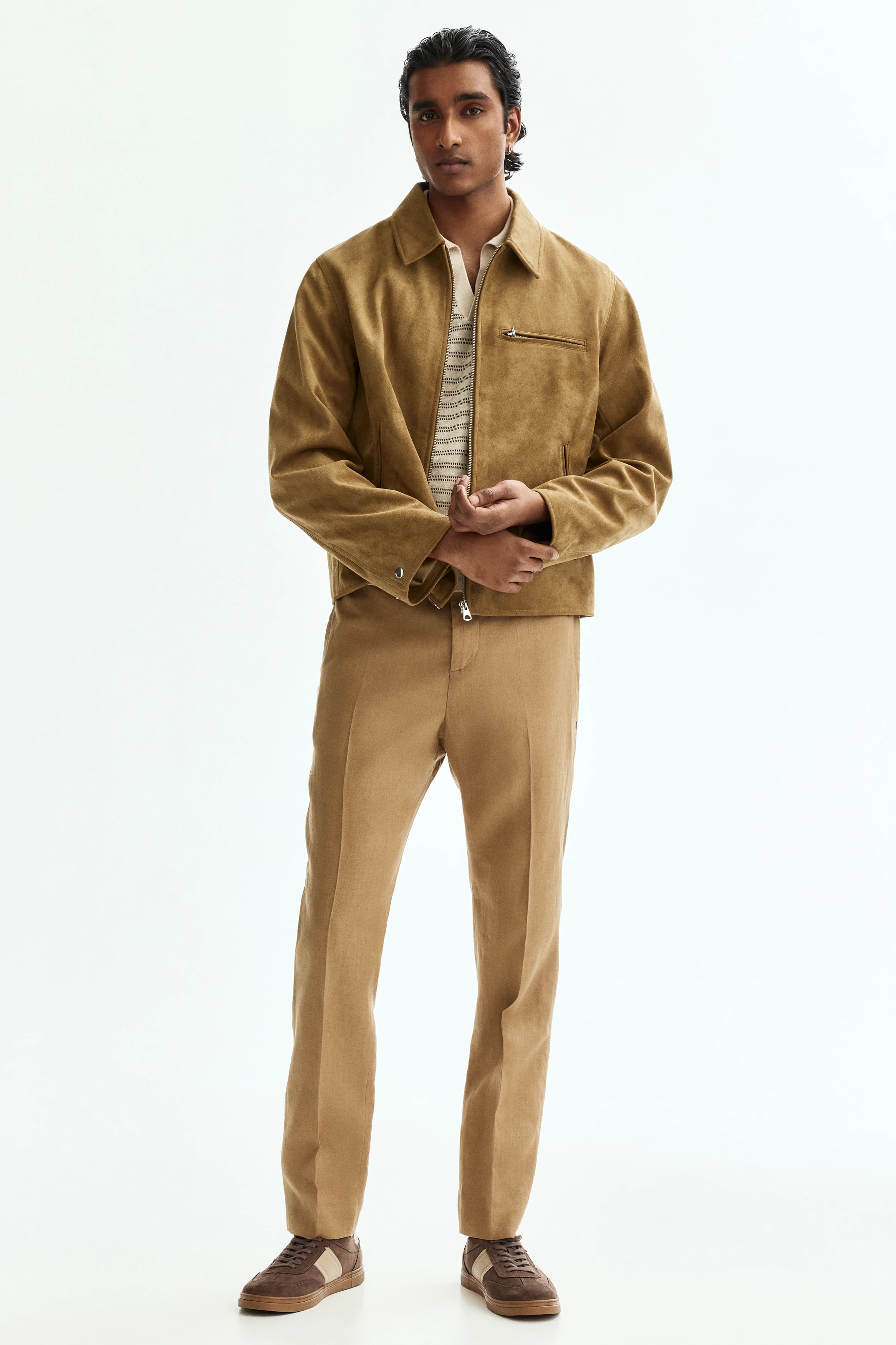 Linnen kostuumpantalon – Slim Fit