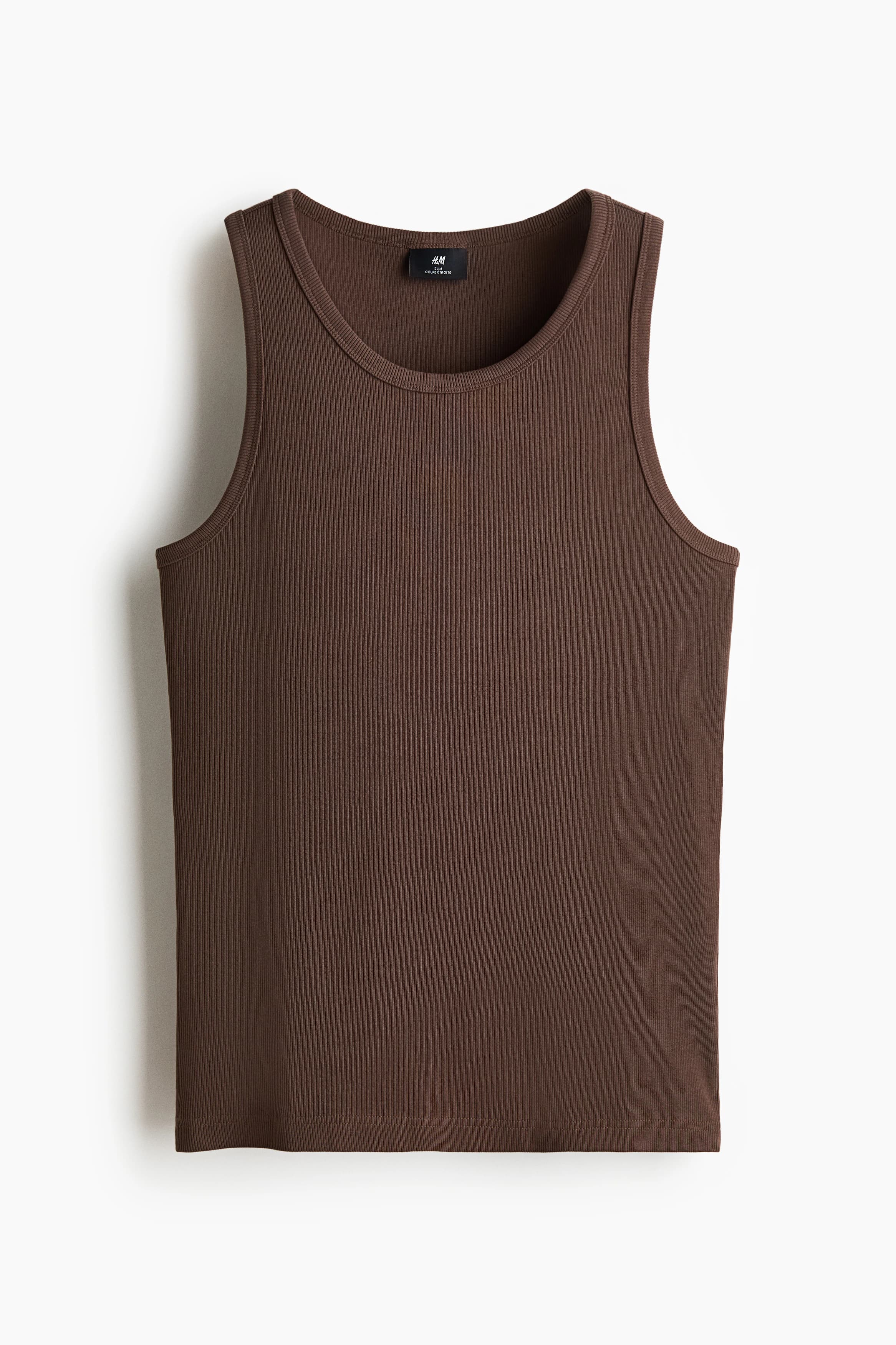 Geribde tanktop - Slim Fit