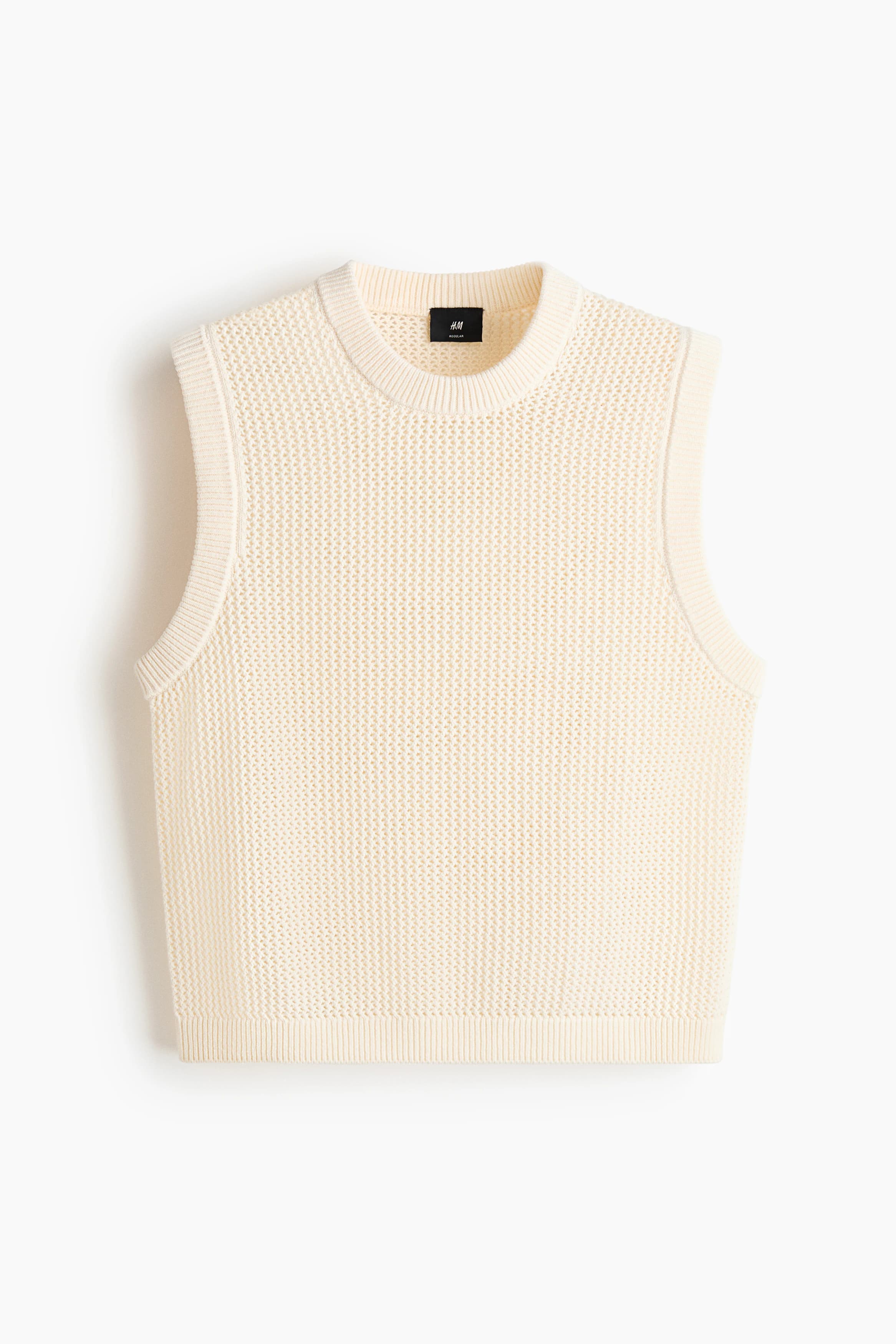 Ajourgebreide slip-over - Regular Fit
