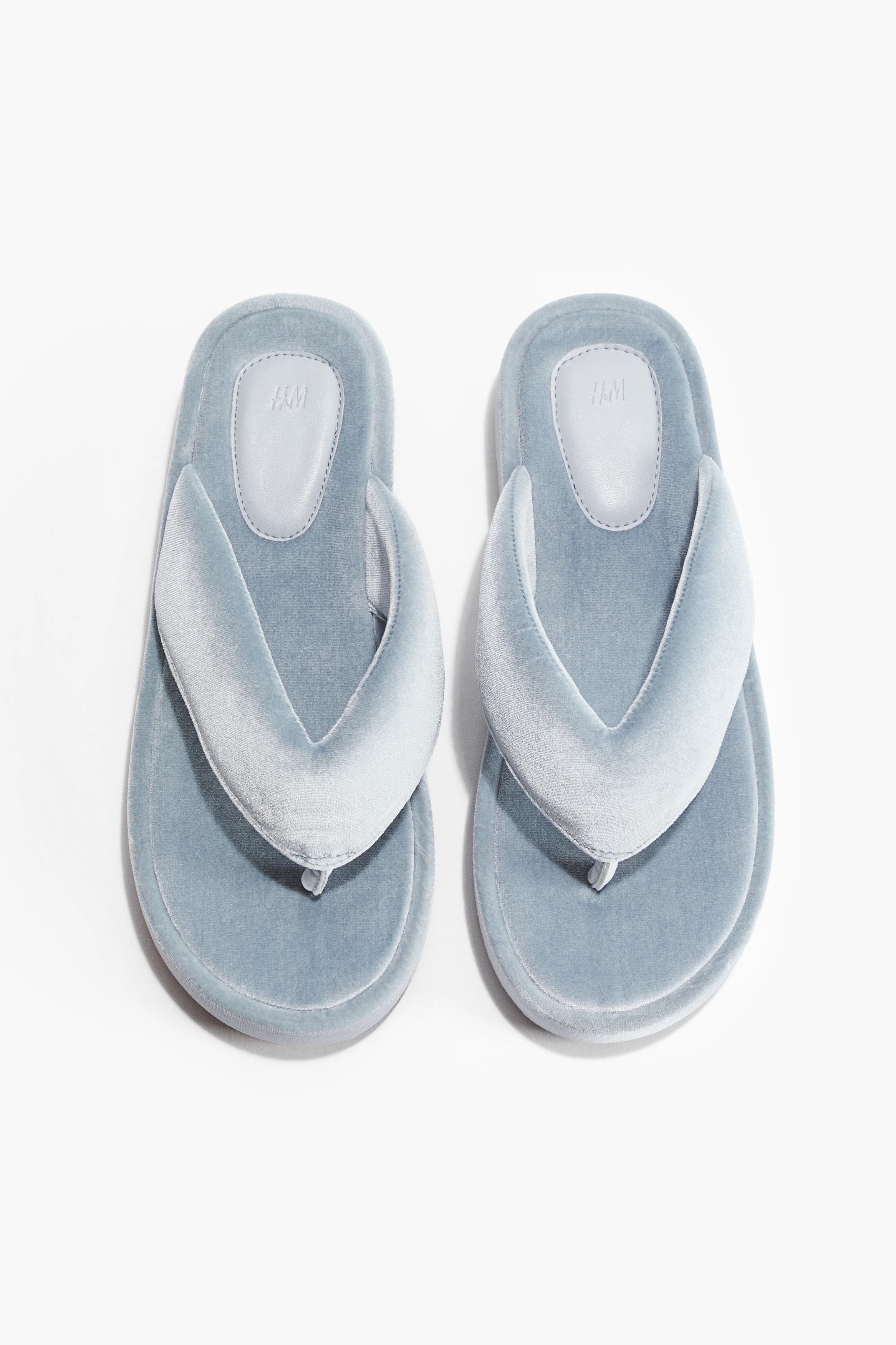 Teenslippers van velours