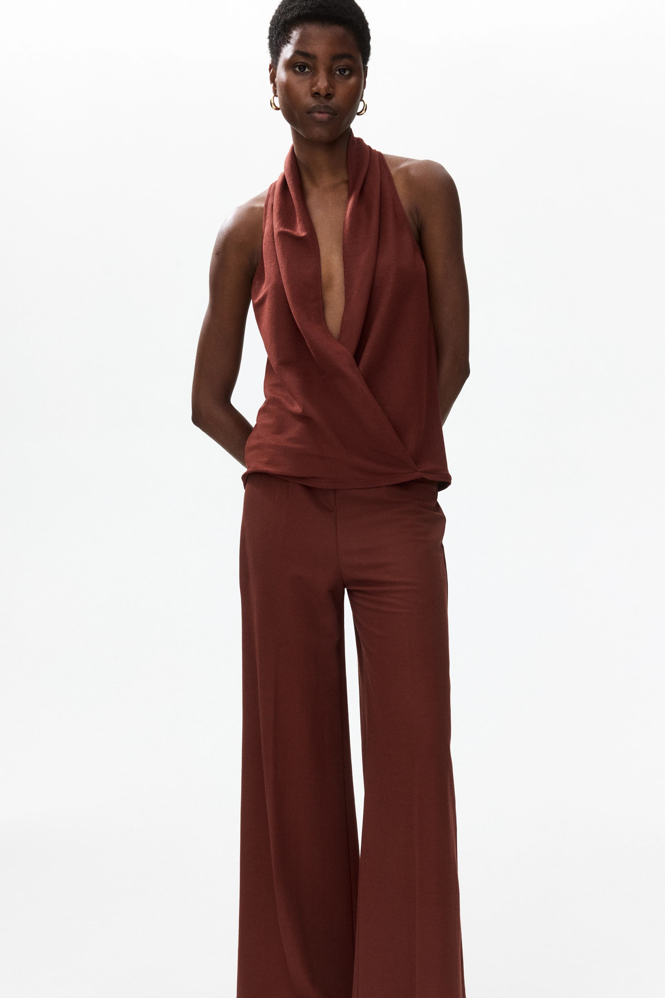 Wijde pull-on broek
