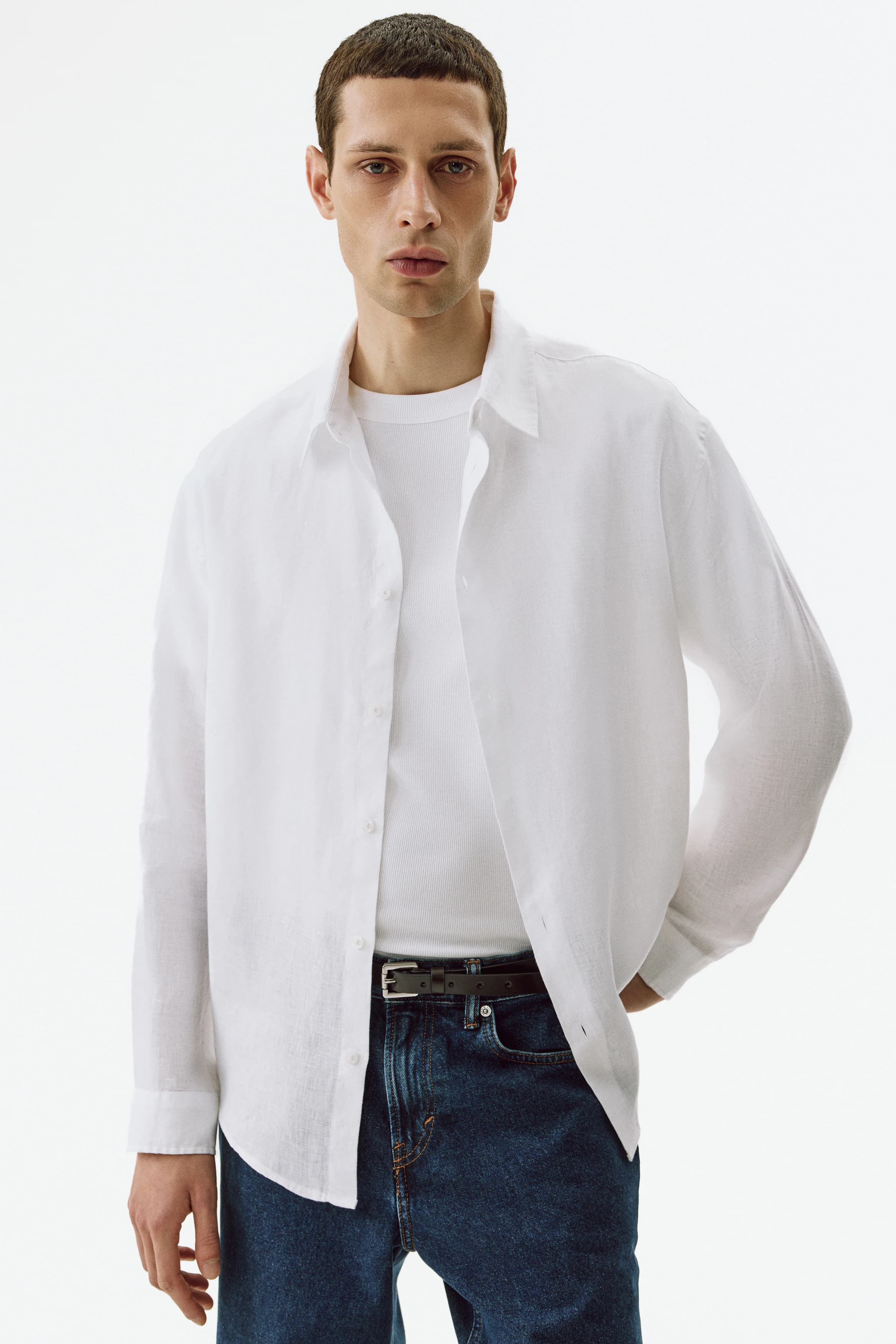 Linnen overhemd - Relaxed Fit