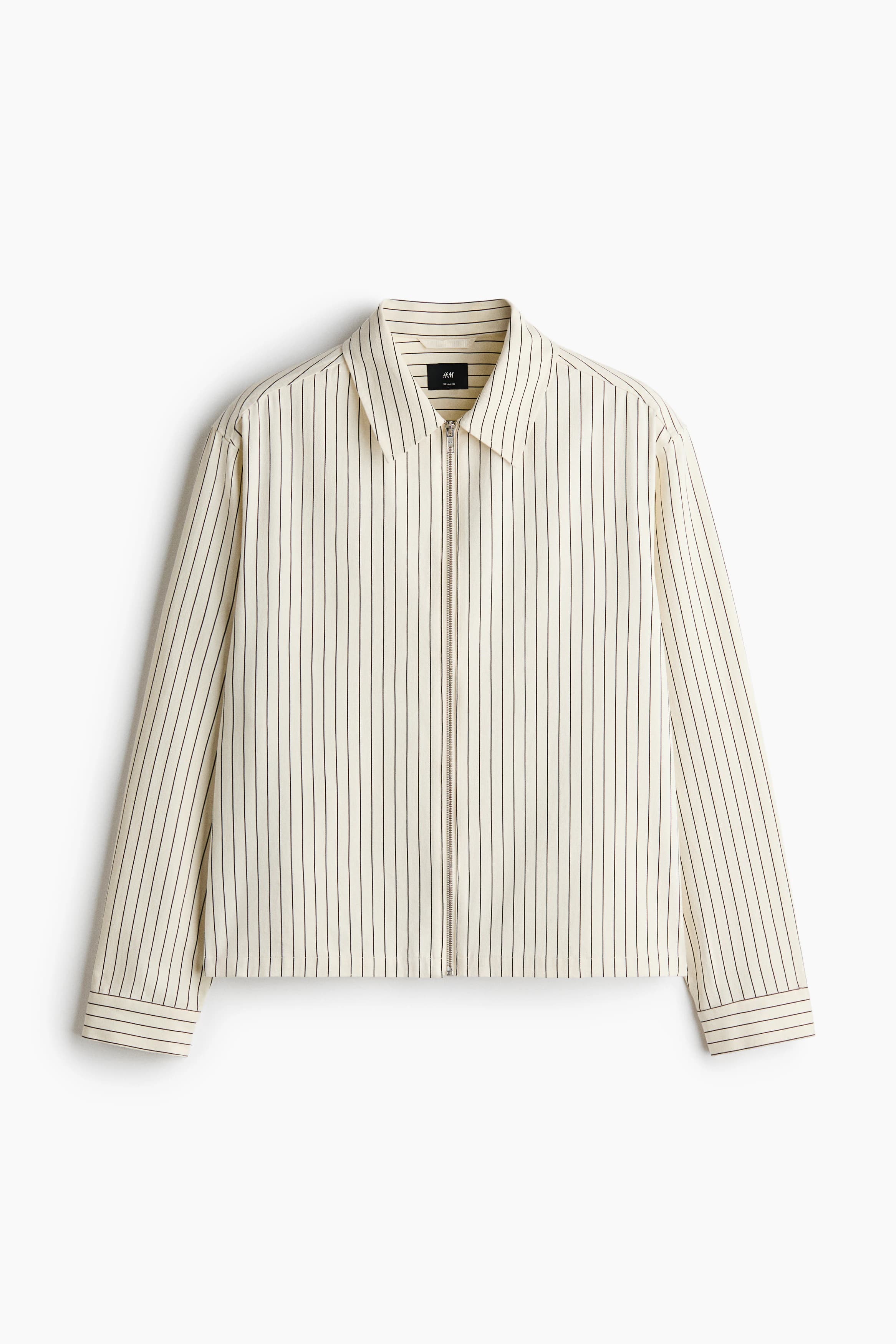 Overshirt met rits en geprint motief