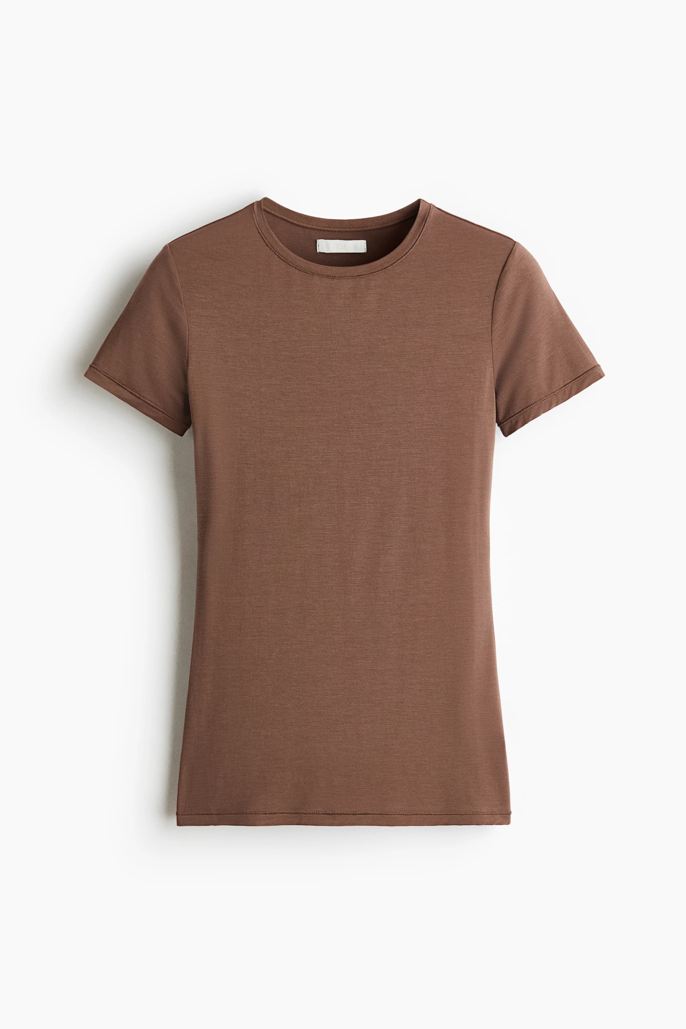 Nauwsluitend T-shirt van modal