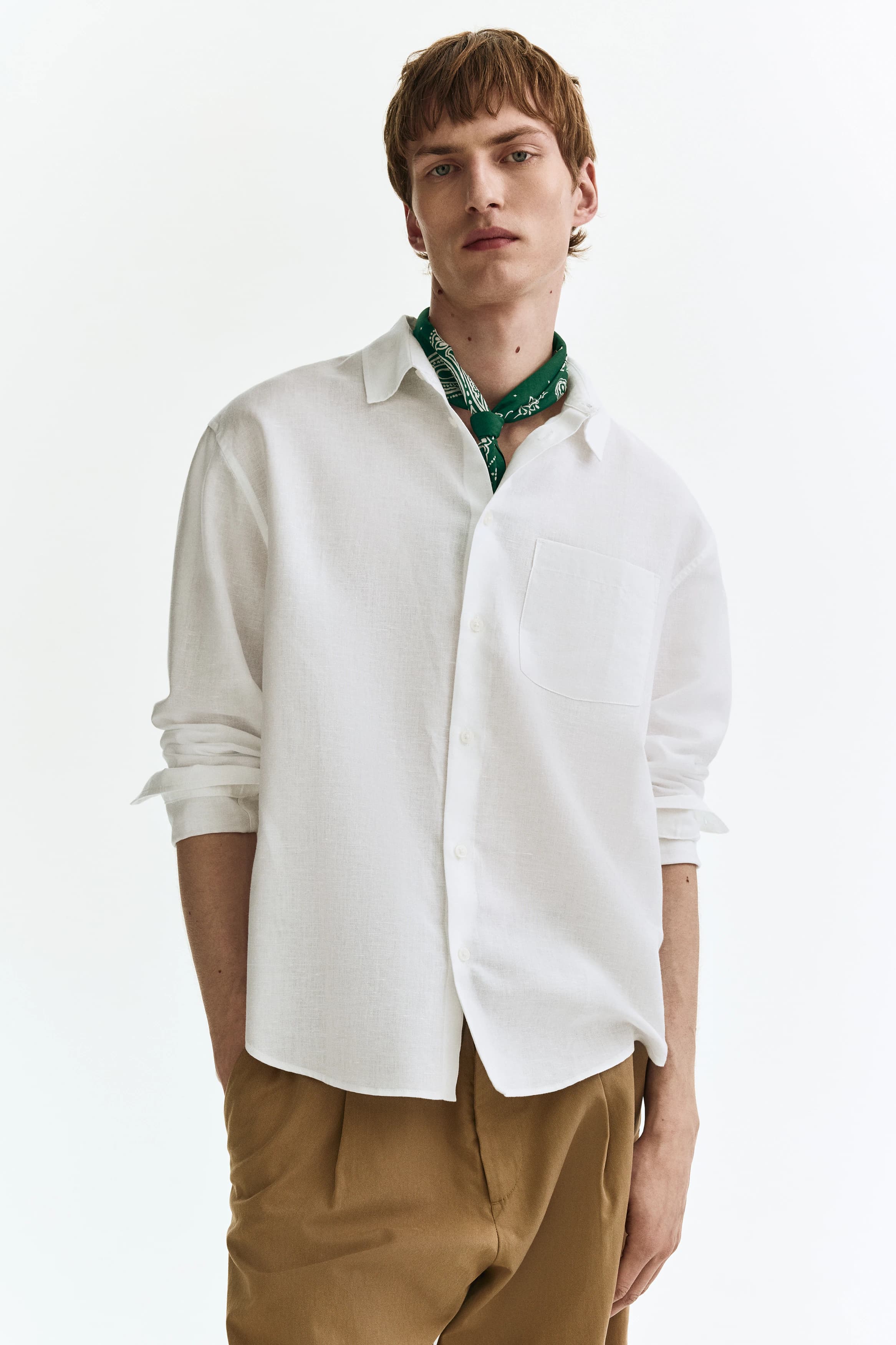 Overhemd van linnenmix - Relaxed Fit