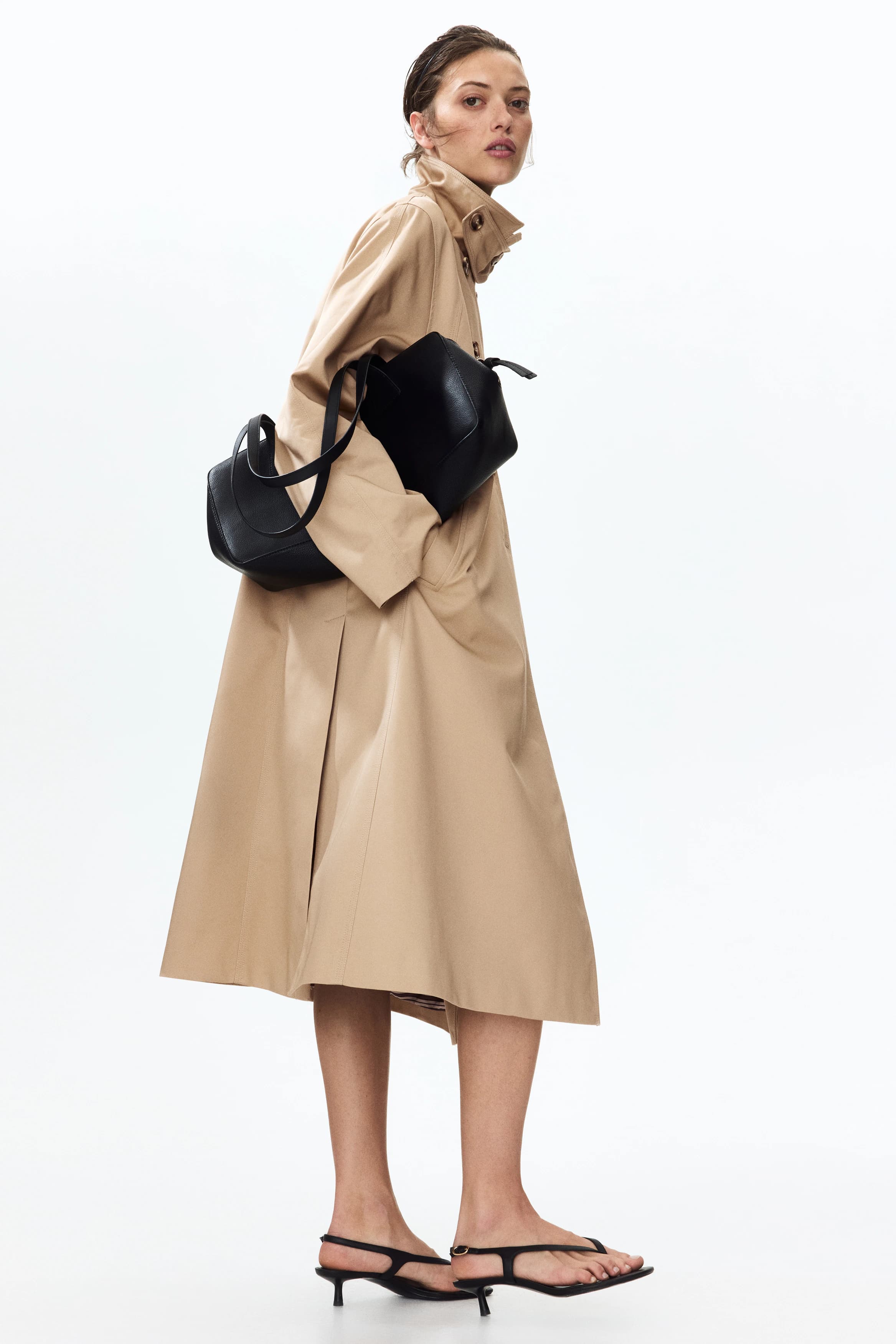 Trenchcoat met tunnelkraag