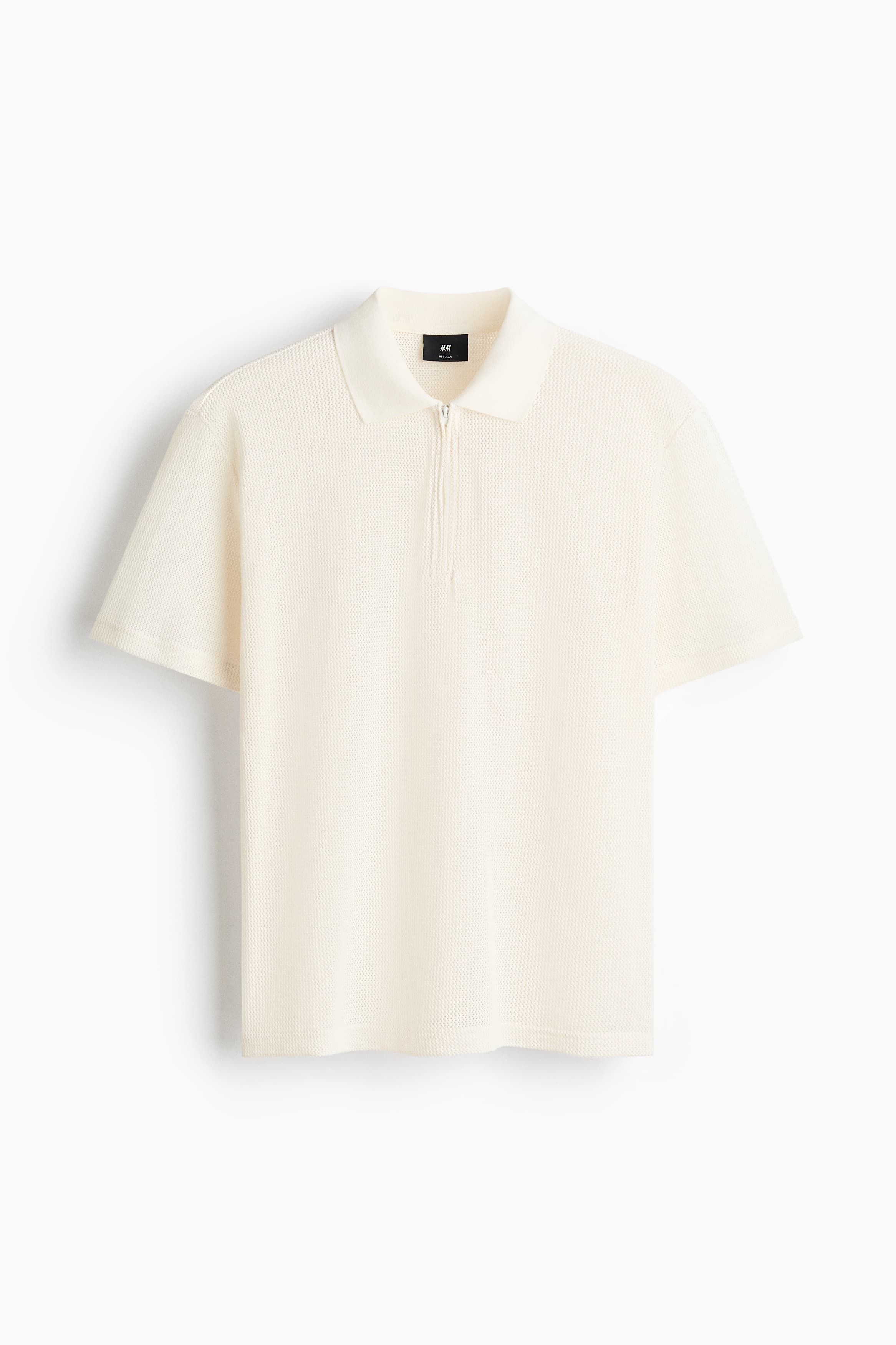 Ajourgebreid poloshirt - Regular Fit