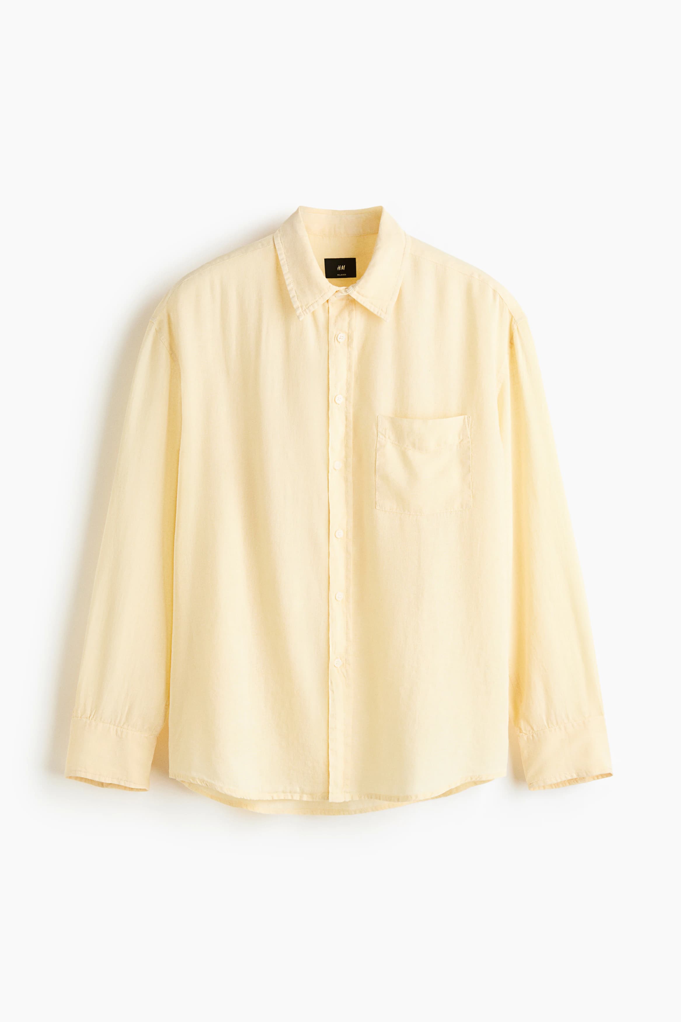 Overhemd van linnenmix - Relaxed Fit