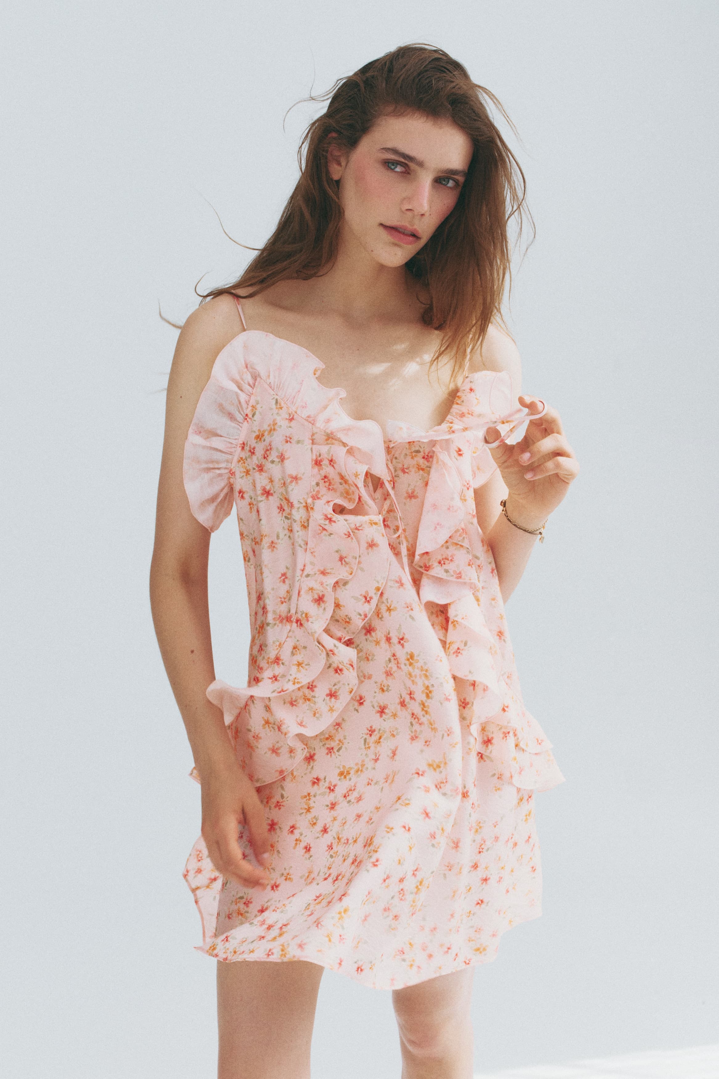 Strappy jurk met volants