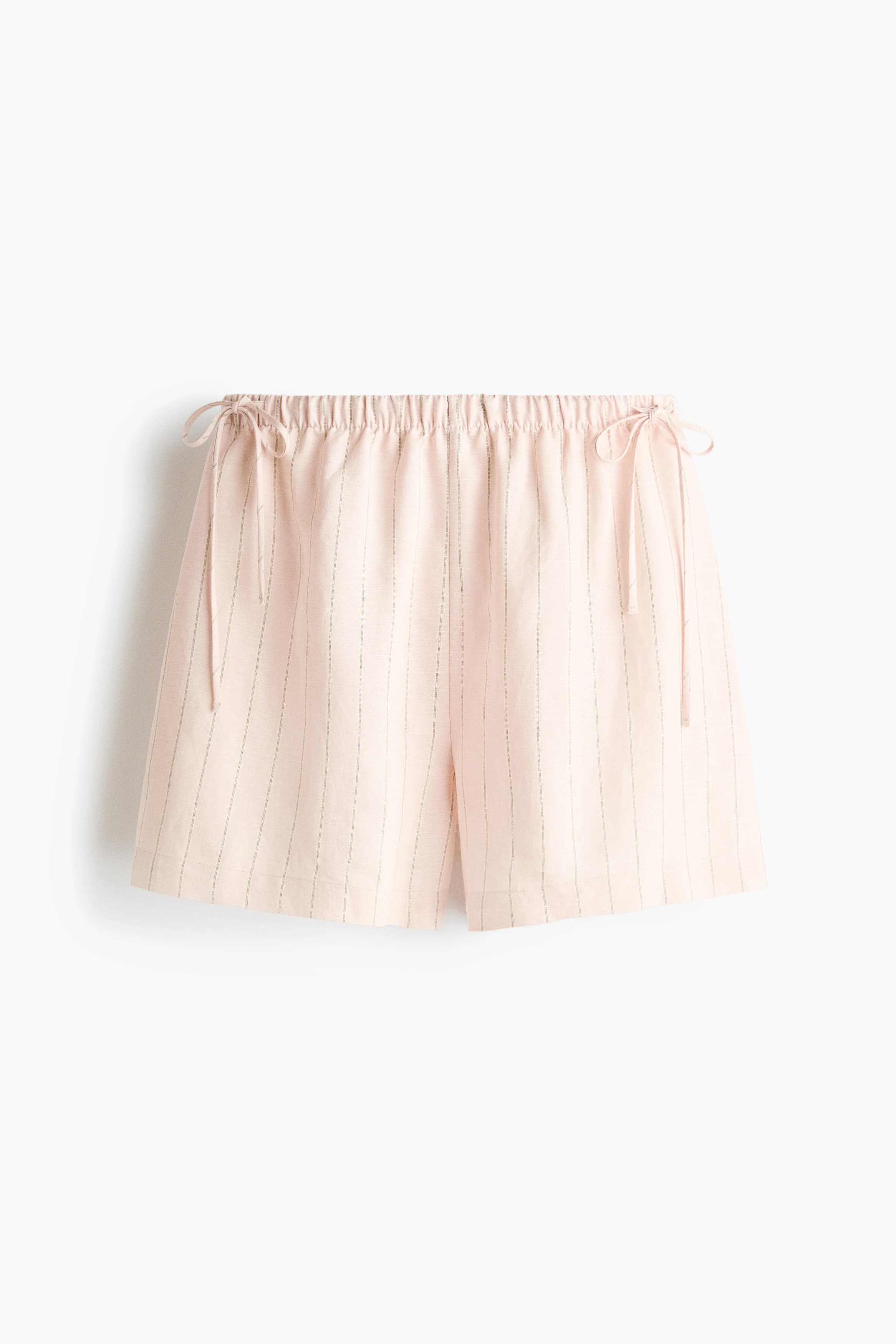 Drawstringshort van linnenmix