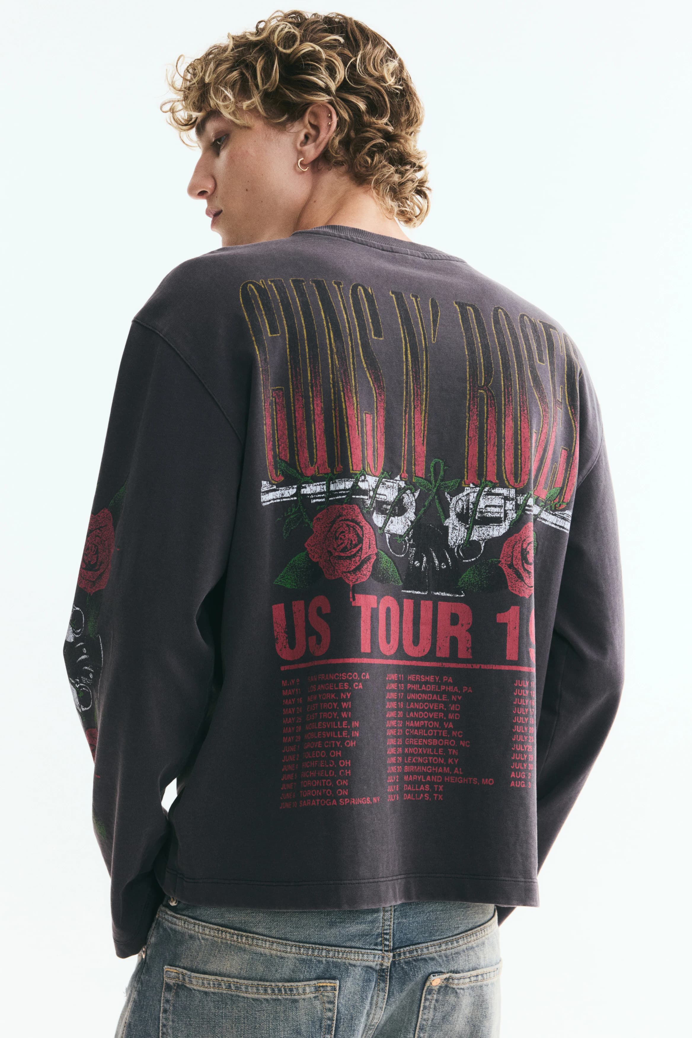 Katoenen T-shirt met lange mouwen - Relaxed Fit