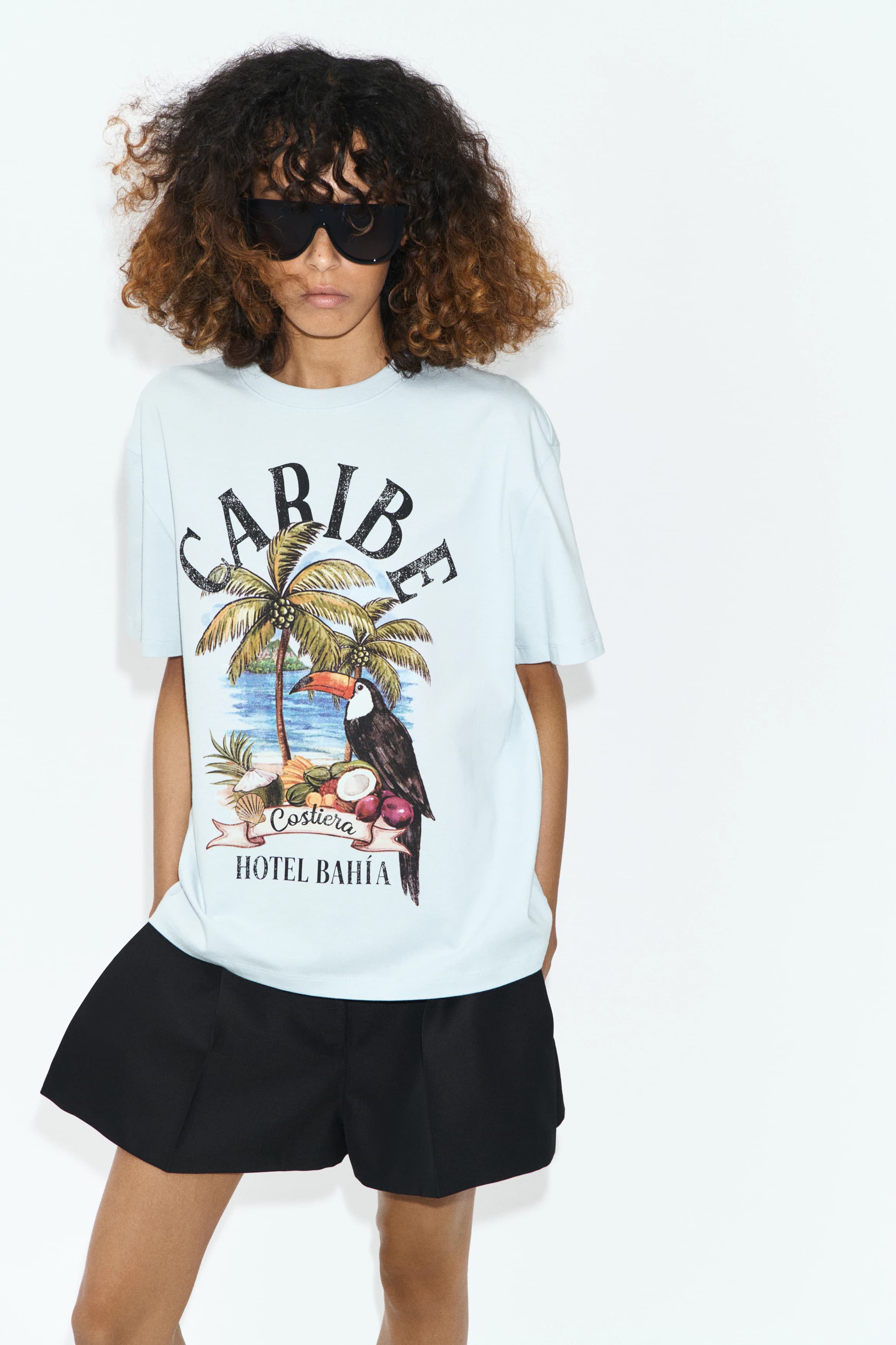 Katoenen T-shirt met print