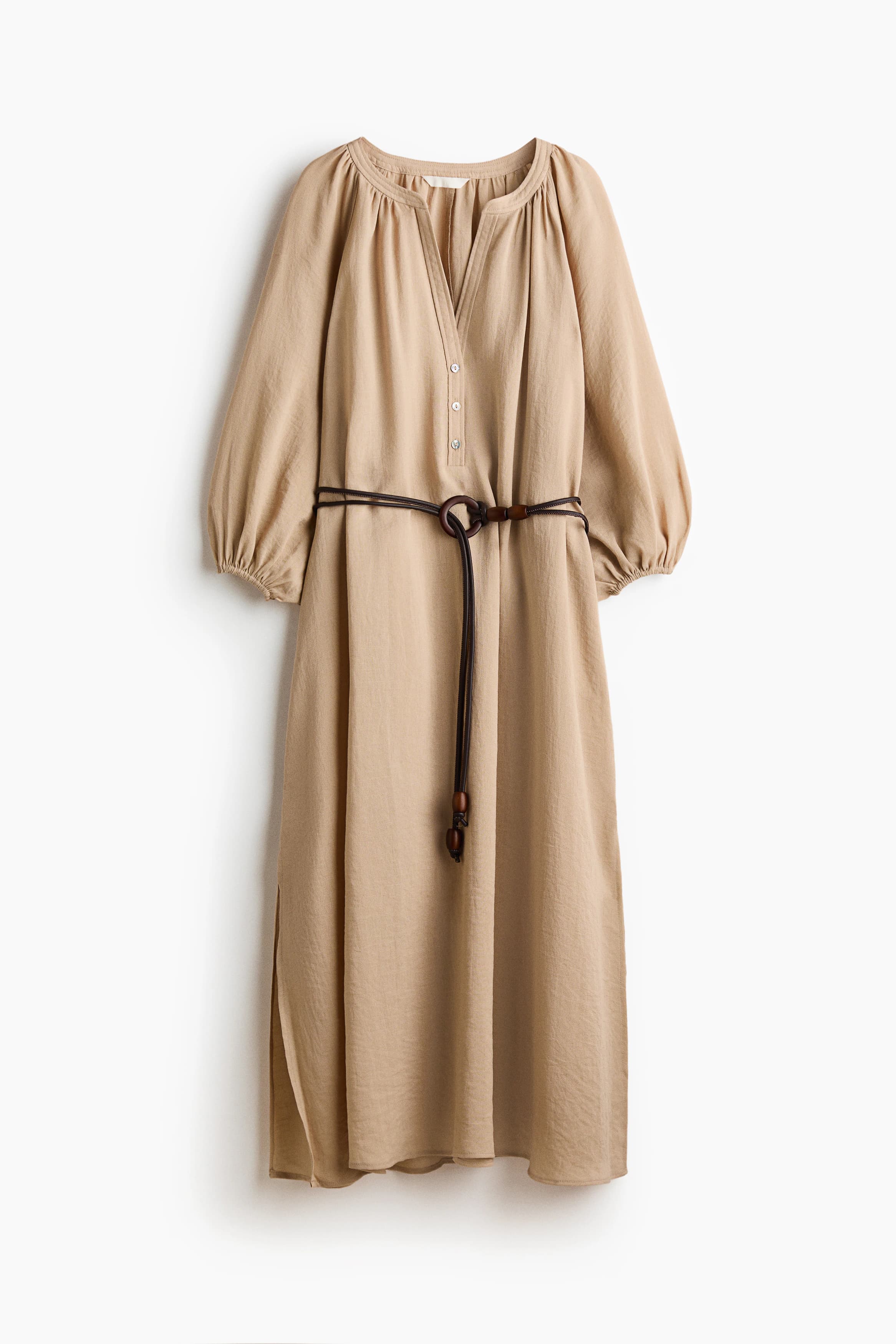 Oversized jurk met strikceintuur