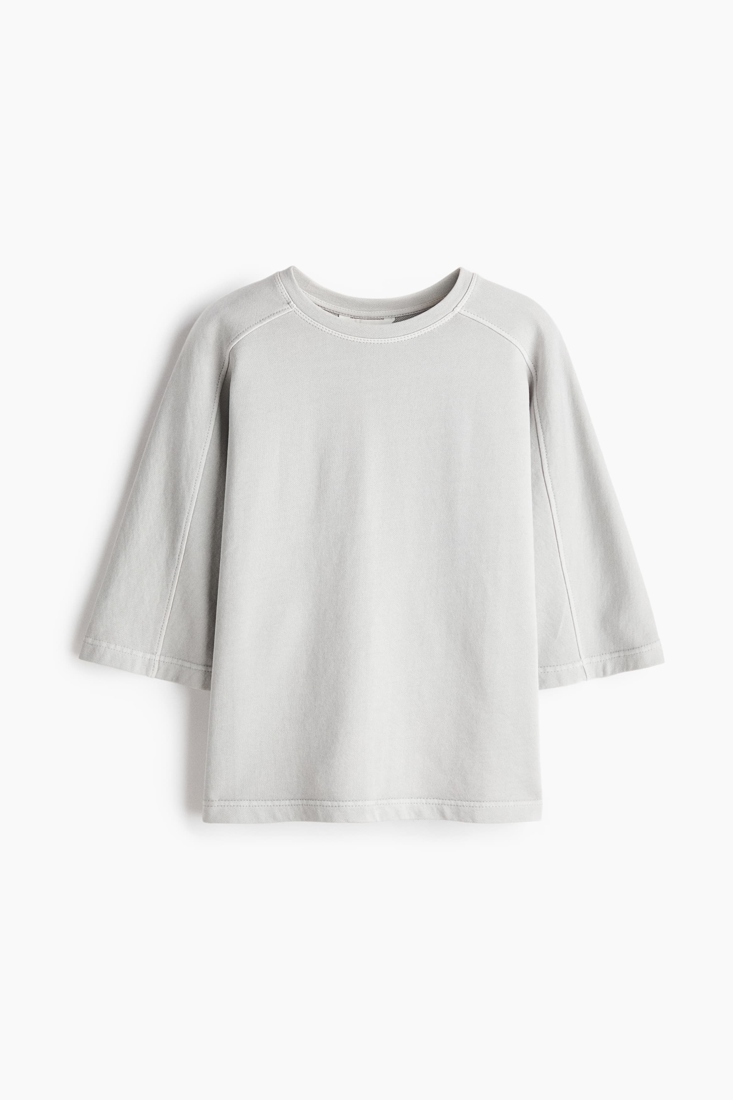 Katoenen sweater met korte mouwen