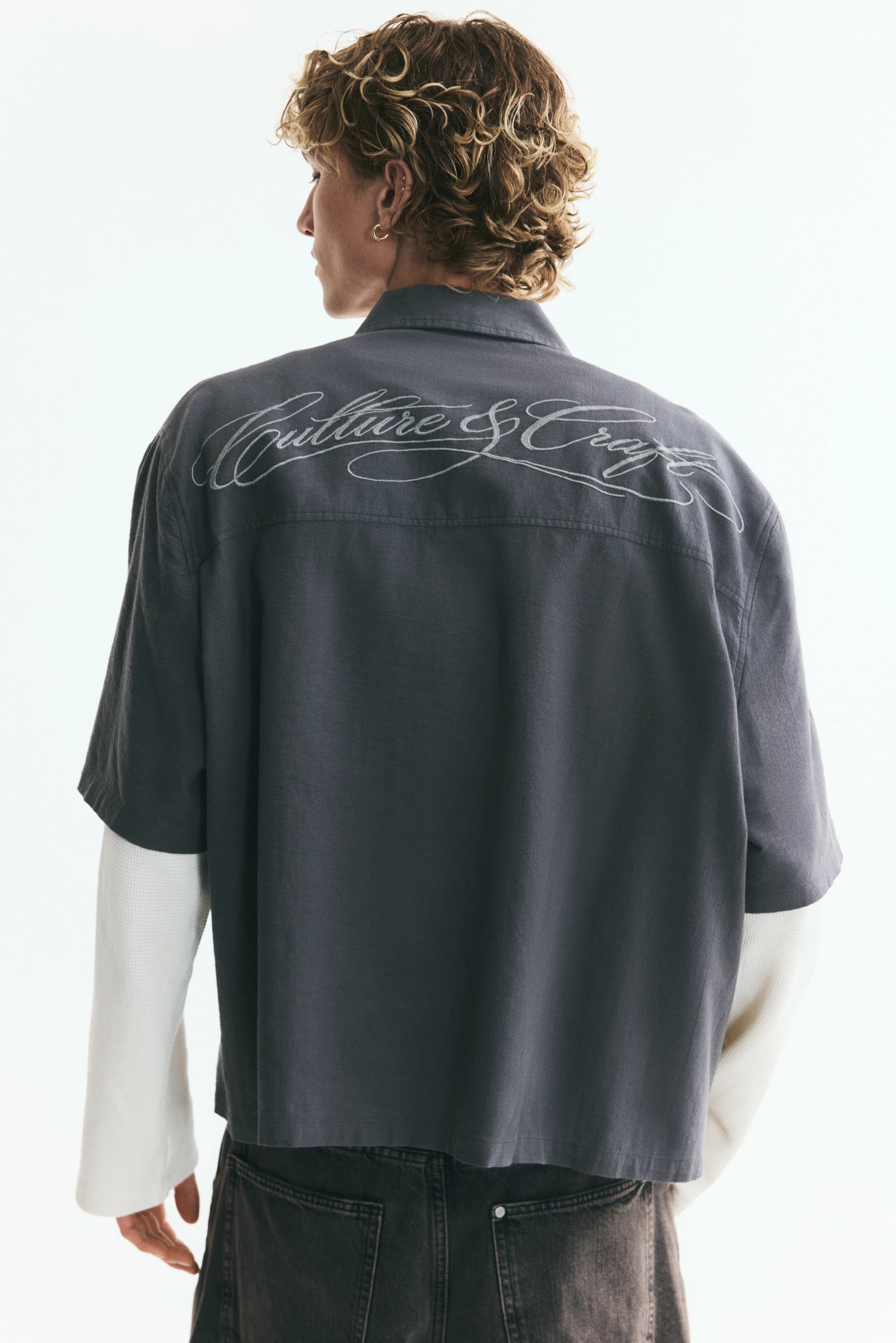 Gelaagde overhemdblouse - Relaxed Fit