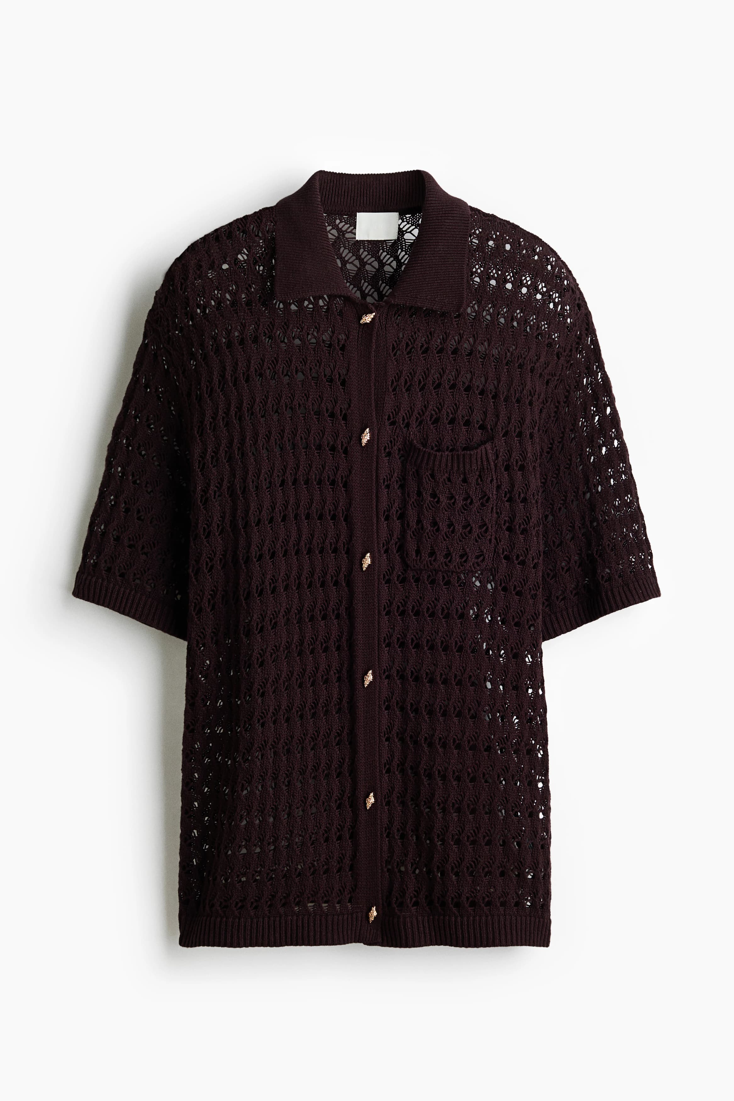 Katoenen vest met gehaakte look