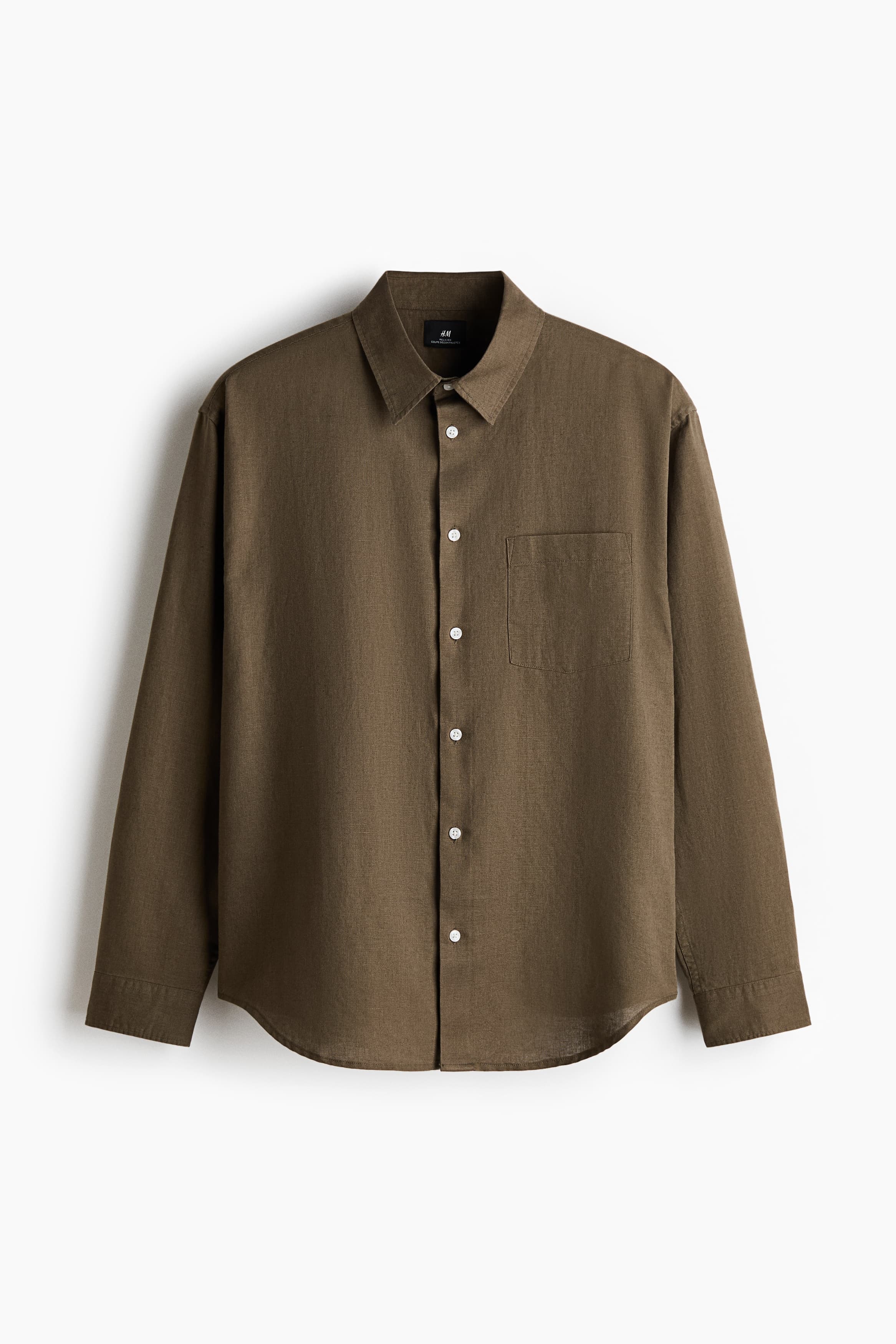 Overhemd van linnenmix - Relaxed Fit