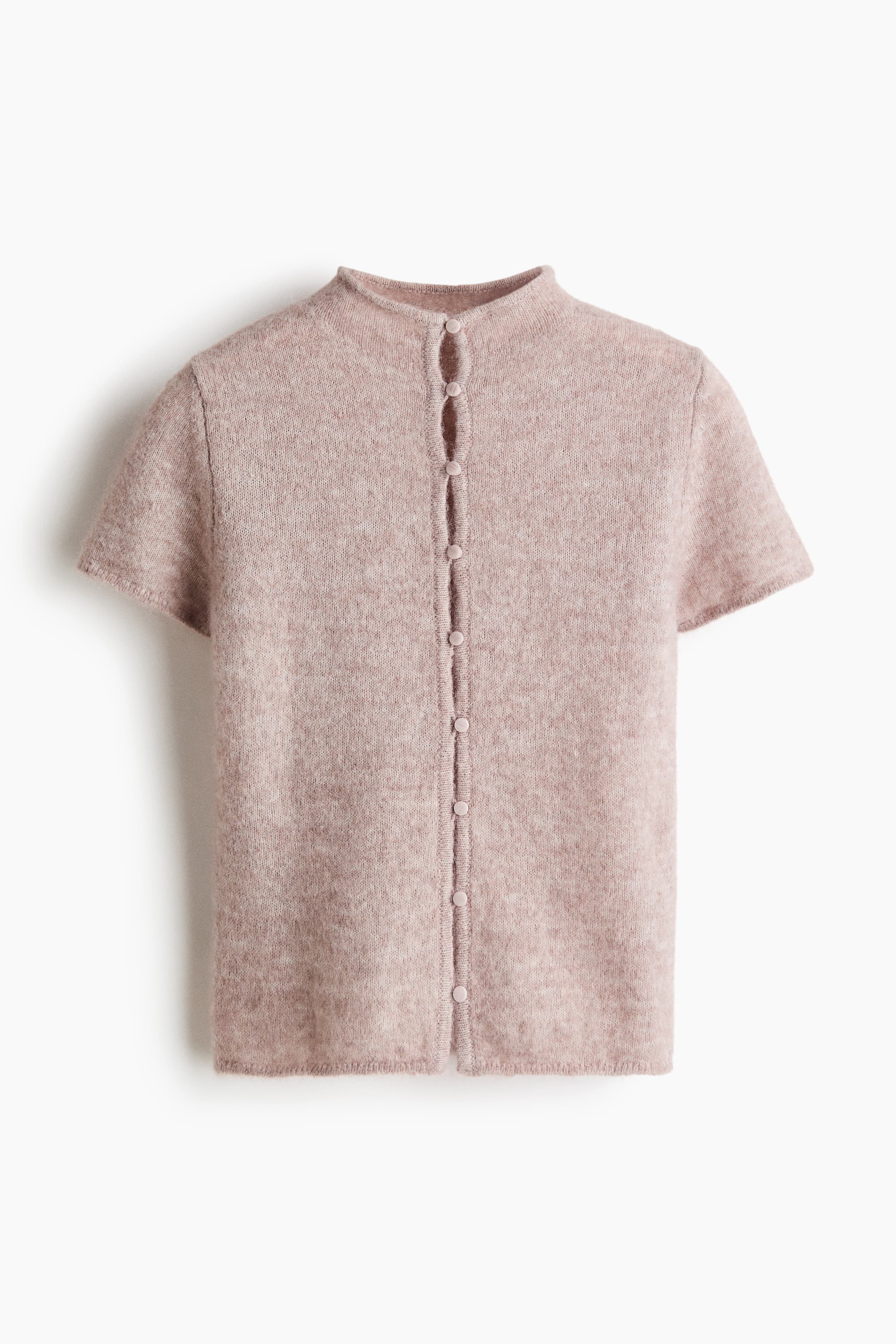 Fijngebreid vest met korte mouwen