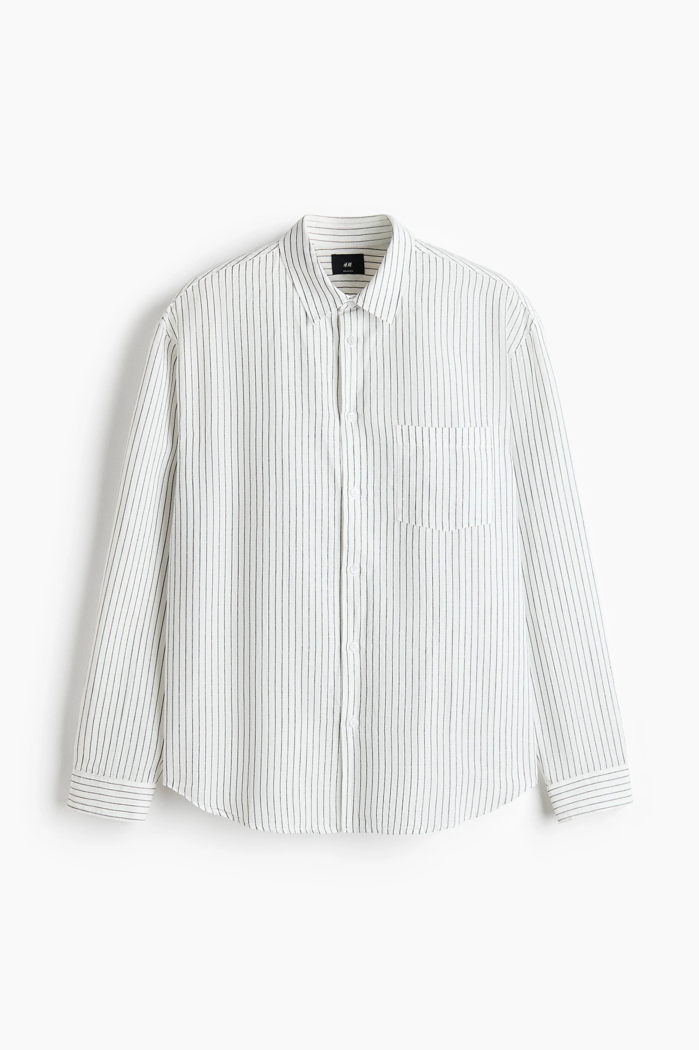 Overhemd van linnenmix - Relaxed Fit