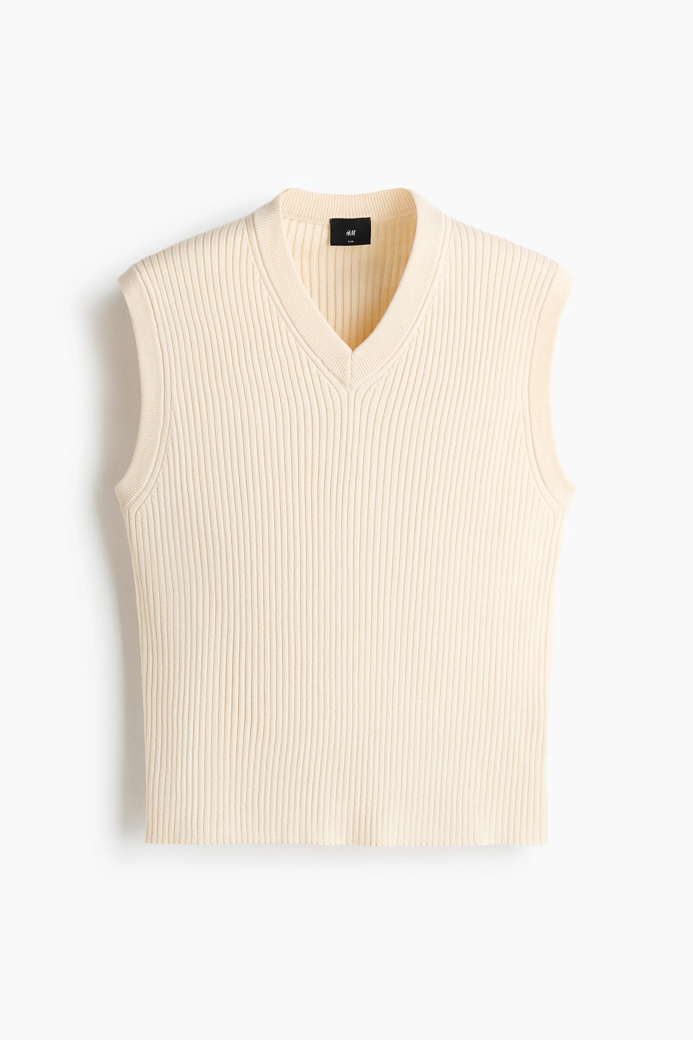 Geribde slip-over - Slim Fit